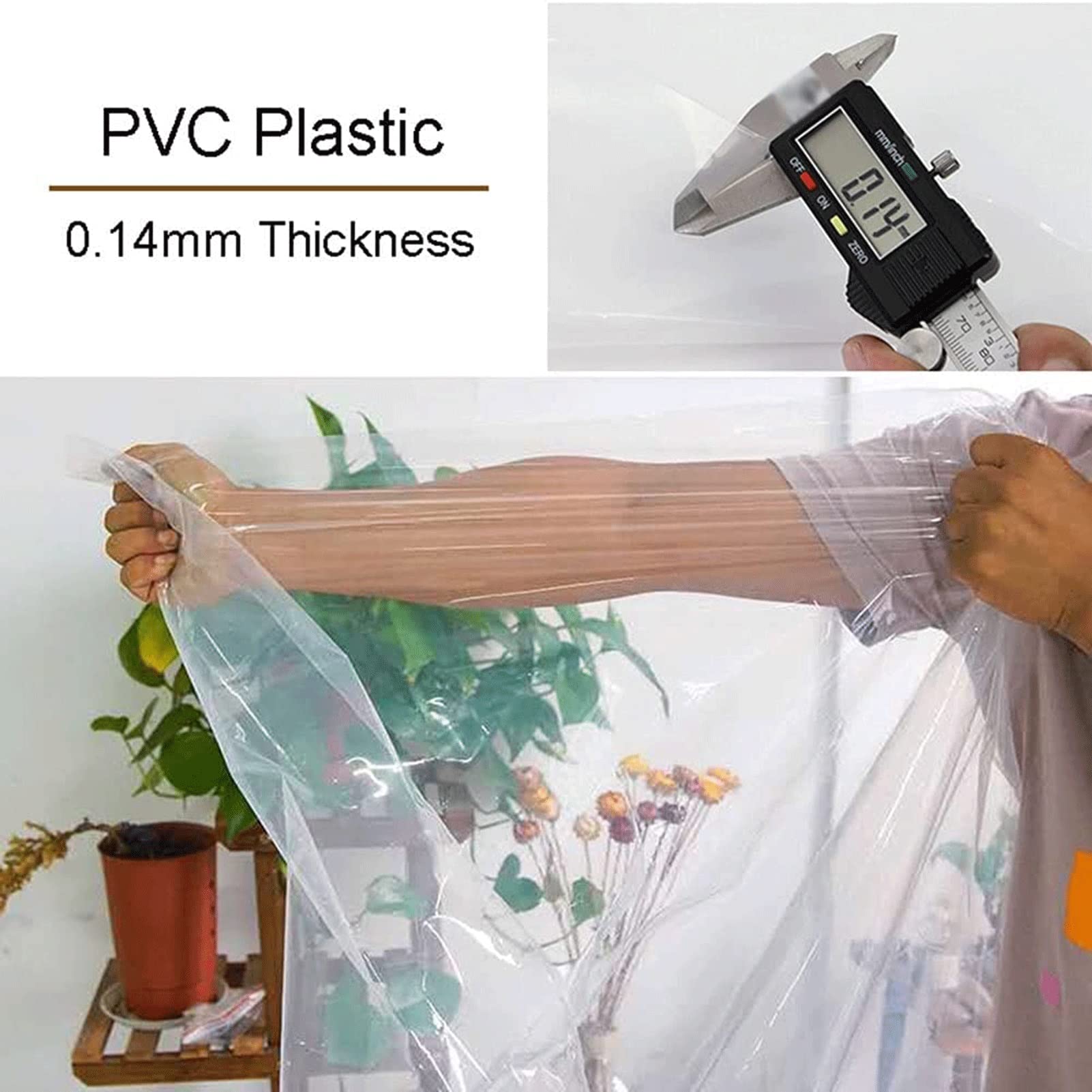 PE-Gartenfolie 3x6m - Gewächshaus Folie Gegen Frost & Vögel