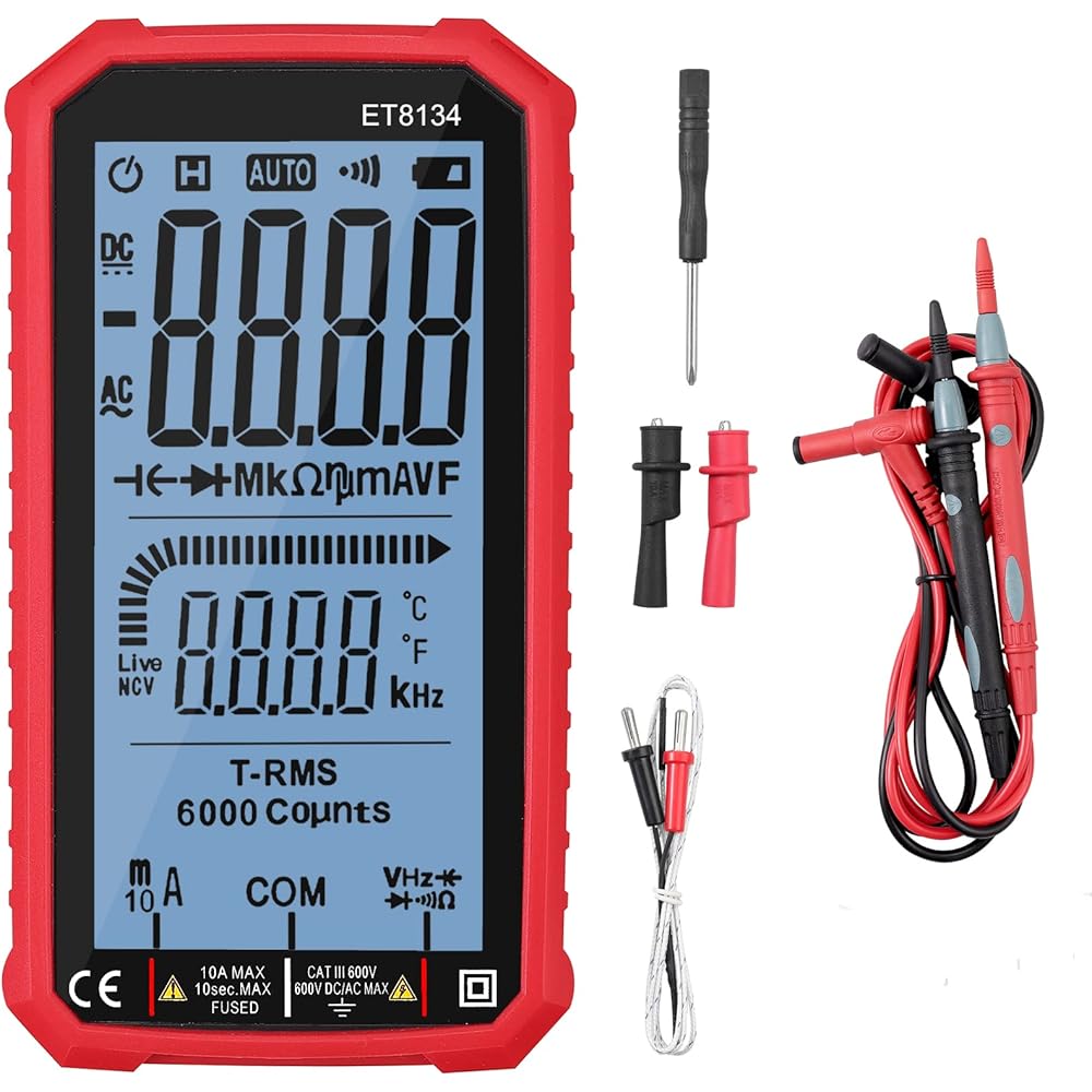 5/mo Finance CAMWAY Digital Multimeter, Intelligent 6000 Counts TRMS