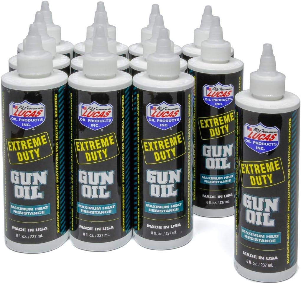 Lucas Oil 1087012 Extreme Duty Gun Oil (Case 12 x 8oz.), 1 Pack Automotive