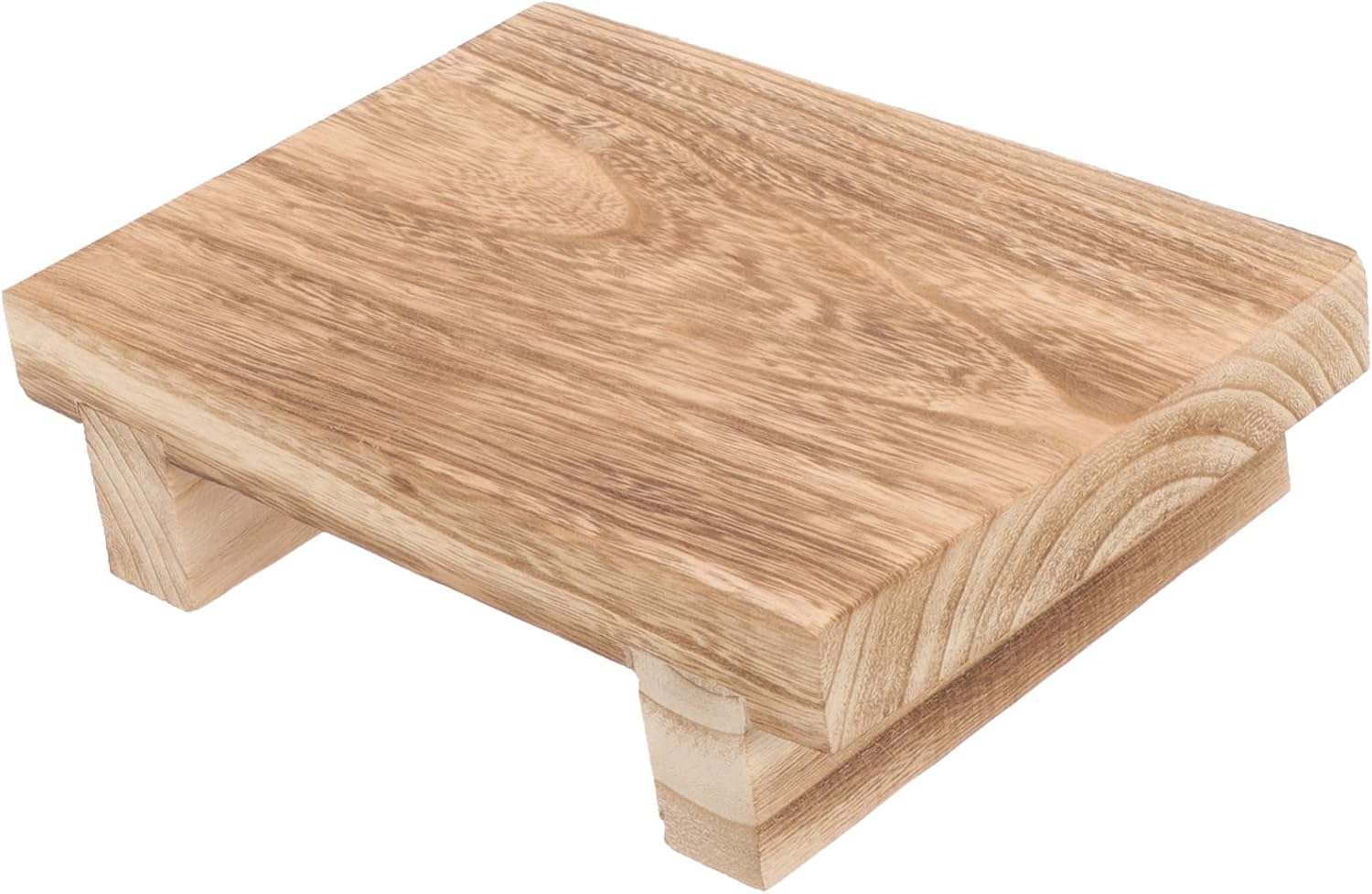 Wood Step Stool Multipurpose Folding Footrest Lightweight Pinewood Design for Kitchen Bathroom Bedroom Use Non-Slip Surface for Adults and Kids