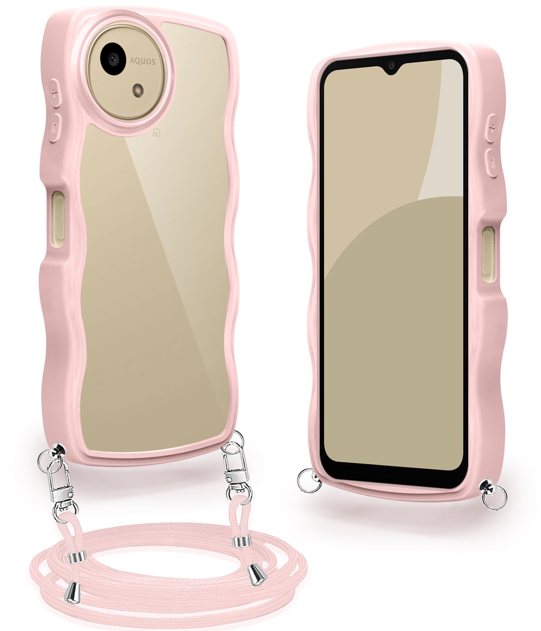 Amazon.co.jp: AQUOS wish4 用 ケース クリア ショルダー ストラップ