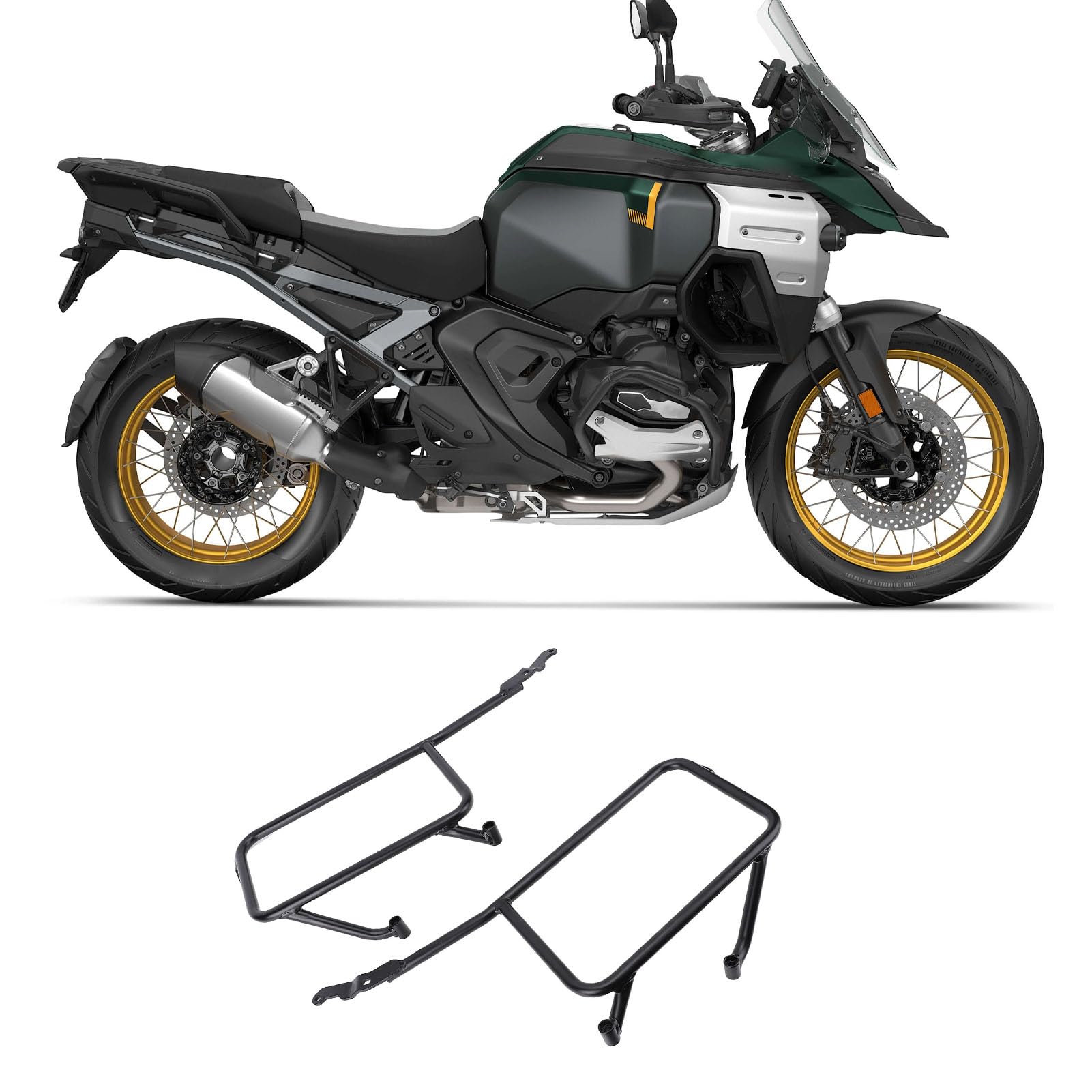 Soportes de Repuesto para Alforjas, Portaequipajes Lateral para Motocicleta con Elegante Acabado Negro, Capacidad de Transporte Extendida para R1300GS 2023-2025, Construcción de Hierro