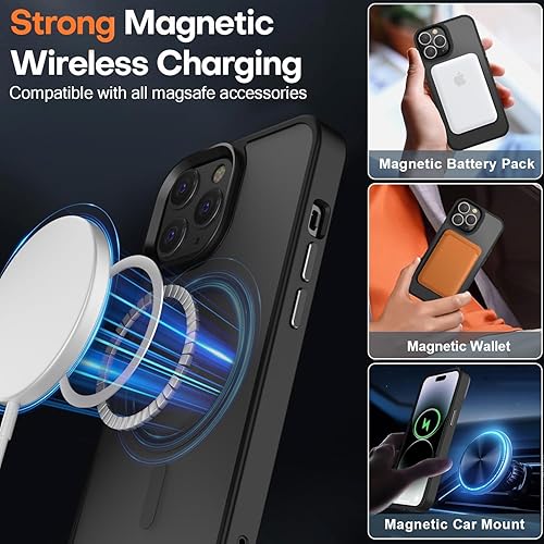 Miniatura 4 de CHEZEAL Funda magnética para i14 Pro Max (negro)