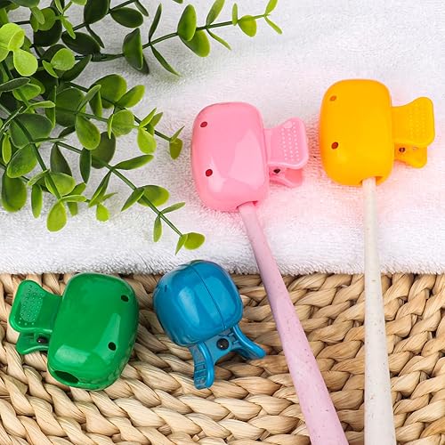 Miniatura 4 de Paquete de 4 fundas de cabeza de cepillo de dientes de viaje, protector de cepillo de dientes, estuche protector de cepillo de cepillo, estuche