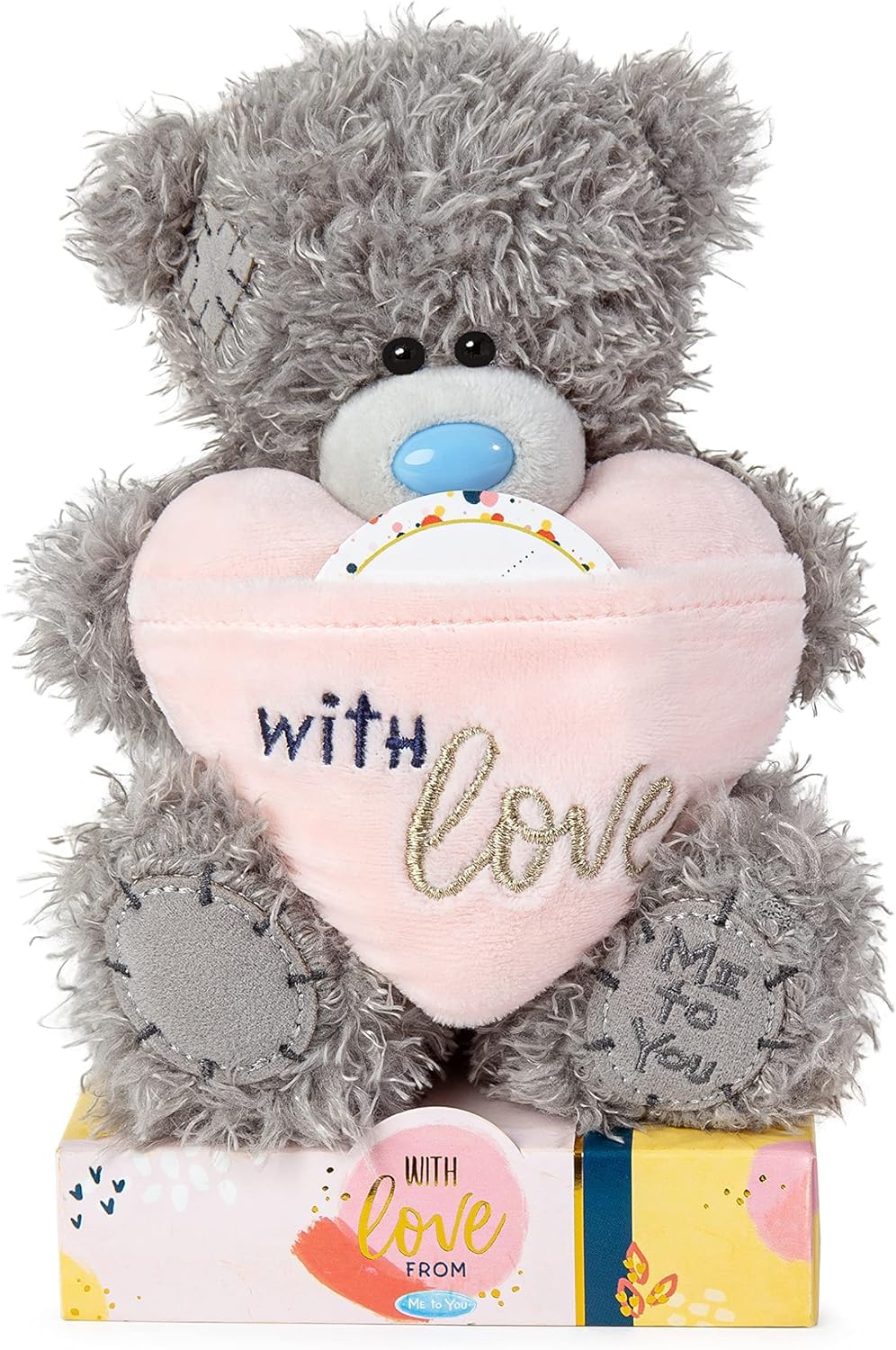 Me to You Tatty Teddy Bear With Personalisable Sticker - Official Collection, Gray, Medium