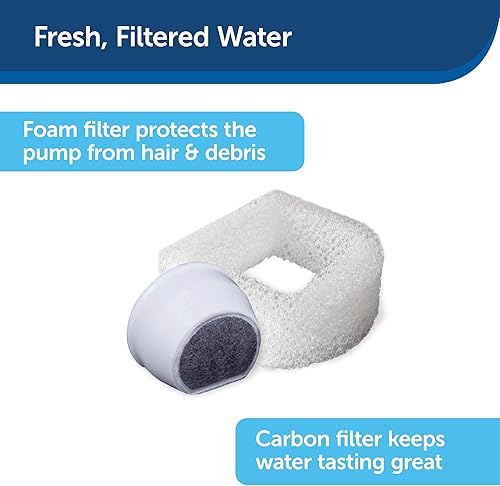 Miniatura 4 de PetSafe Drinkwell - Fuente de beber para gatos y perros capacidad de 70 onzas para mascotas material de cerámica duradero fácil de limpiar doble