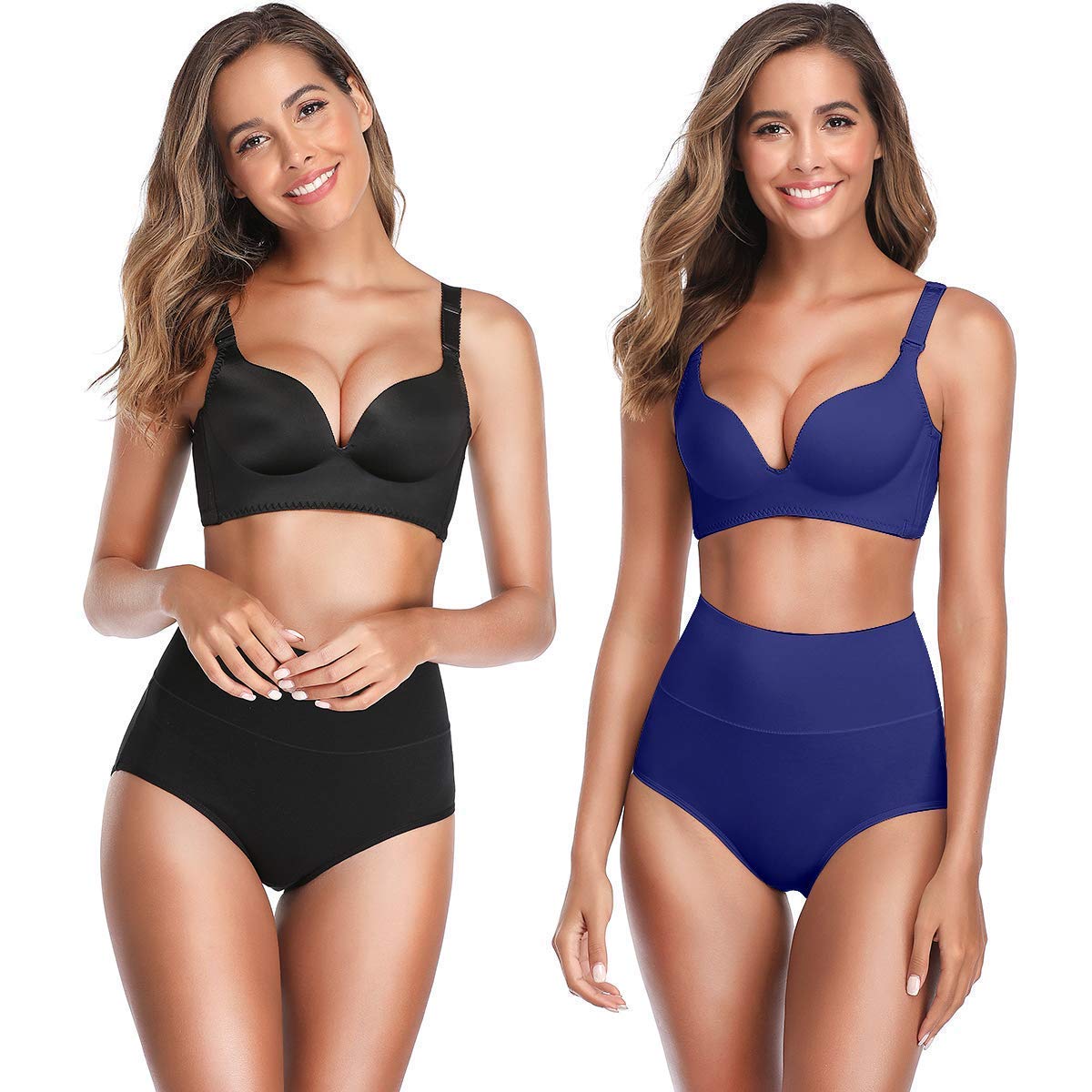 OUENZ Damen-Baumwoll-Unterwäsche, atmungsaktiv, einfarbig, bequem, hohe Taille, weicher Slip für Damen