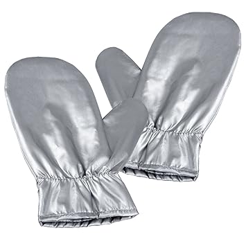 Tingtio Heat Resistant Waterproof Protective Ironing Upgraded Garment Steamer Mitt Anti Steam Gloves (Silver) - 1 Pair