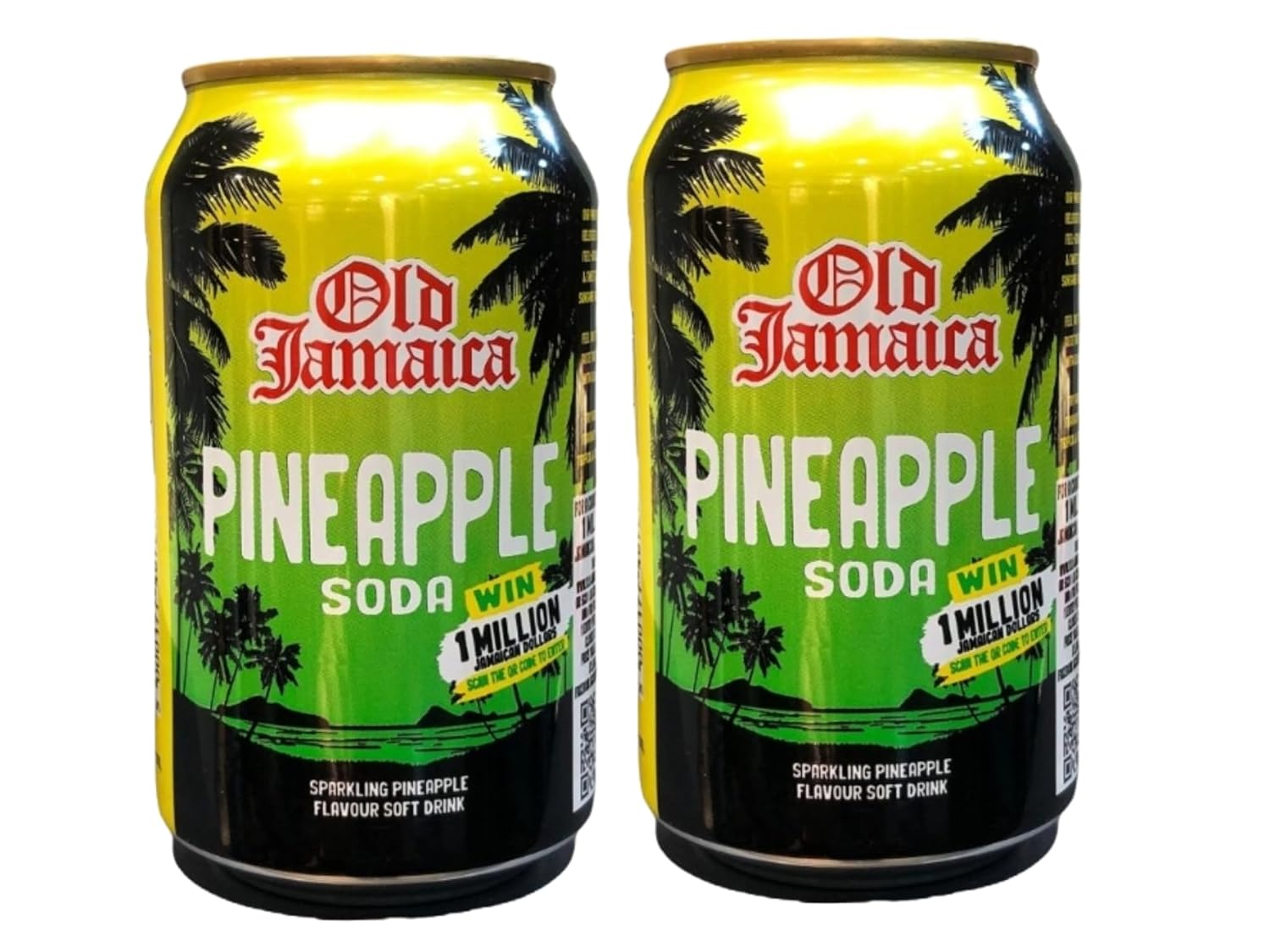 Old Jamaica Sparkling Pineapple Flavoured Soda Soft Drink 330ml Each