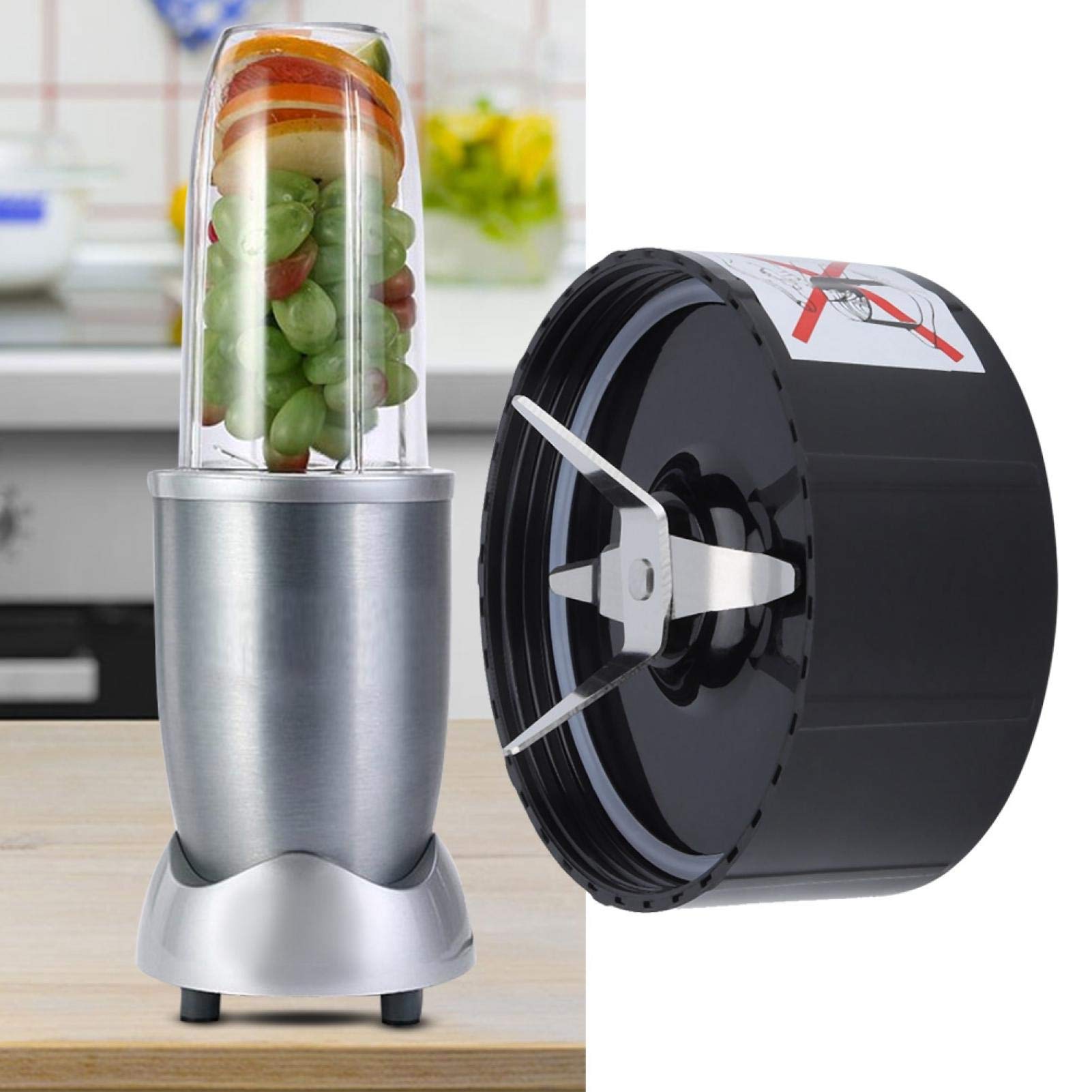 Ricambi lama a croce e piatta per lama frullatore, spremiagrumi 250W e mixer per Magic Bullet, Lama Di Ricambio (Portautensili a croce)