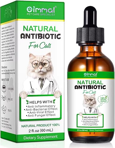 Antibióticos naturales para gatos, antibiótico para mascotas, ayuda curativa para gatos y reparación de la piel para heridas, llagas y abrasiones,