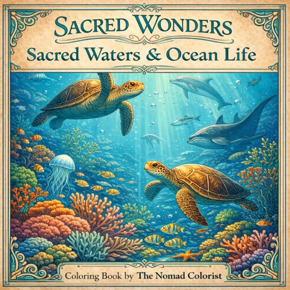 Sacred Wonders Volume 7: Sacred Waters & Ocean Life (Sacred Wonders Coloring Book Series)