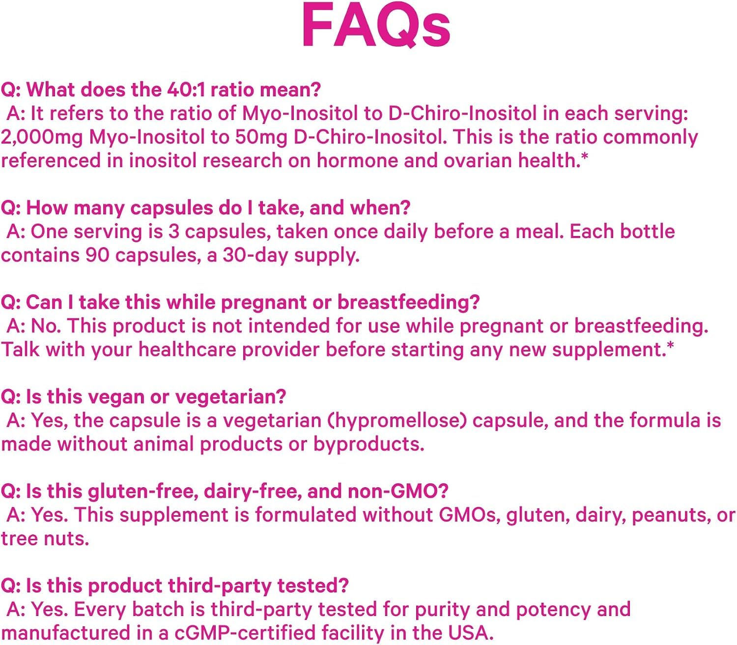 Pink Stork 40:1 Myo & D-Chiro Inositol for Women | Hormone Support | 60 ct — Amazon image 9