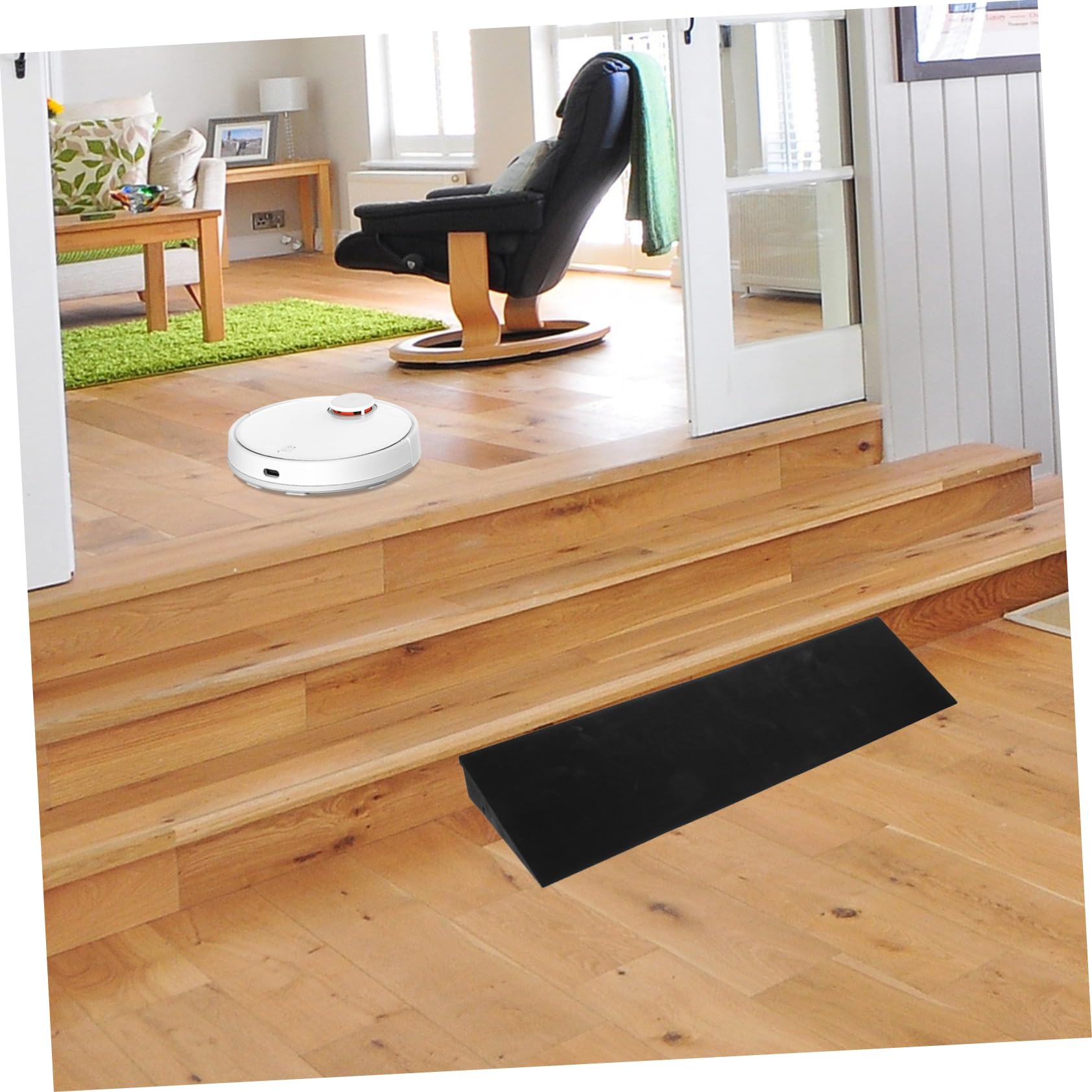 NULYLU Rubber Sweeping Robot Ramps Anti-Slip Step Ramps for Robotic Cleaners Home Office
