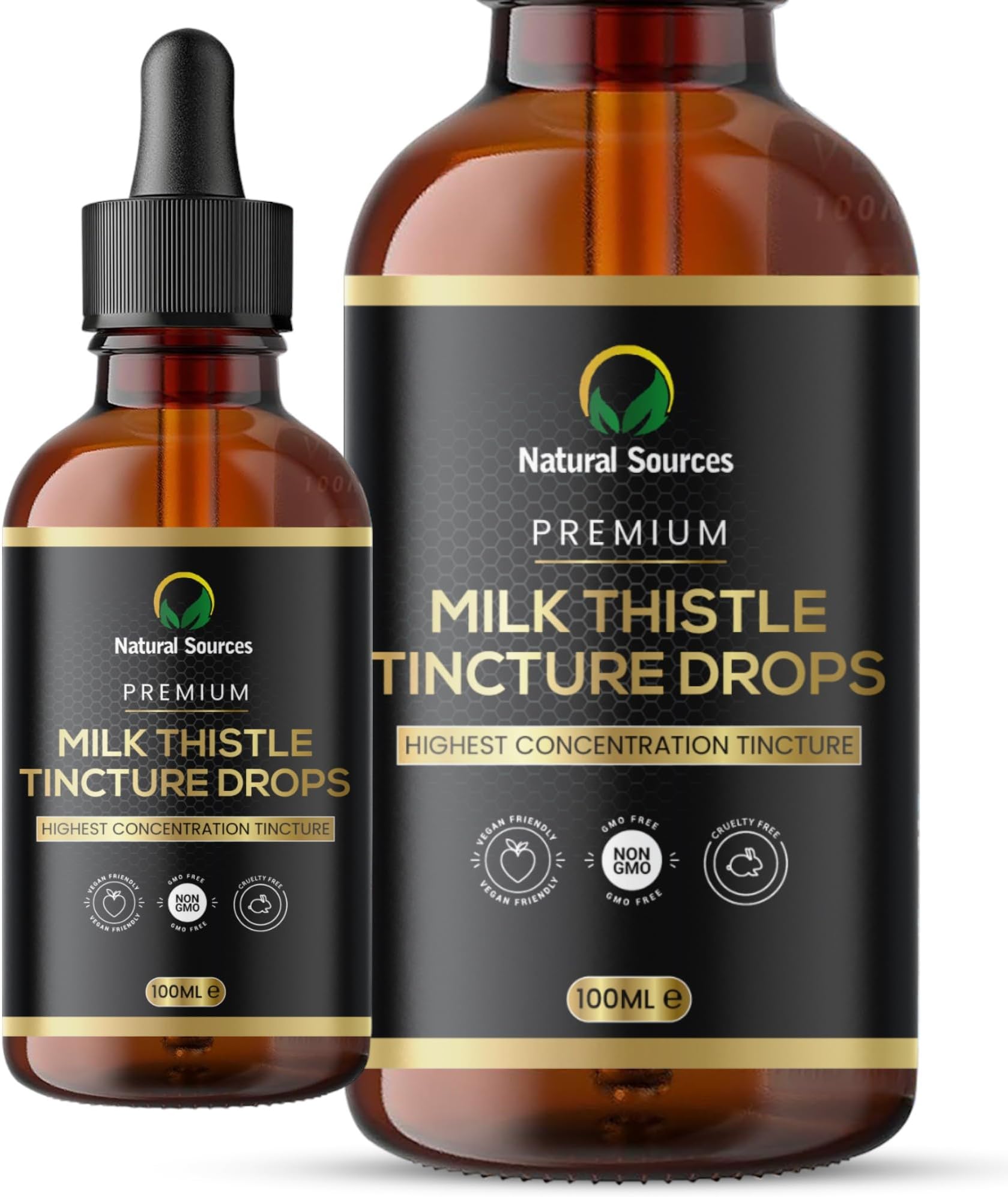 Milk Thistle Liquid Extract -Milk Thistle Tincture Drops, high Strength 100ml- Whole Plant Extract-UK Grown and Produced on Organic Farm. GMP Certified, No GMO, Vegan