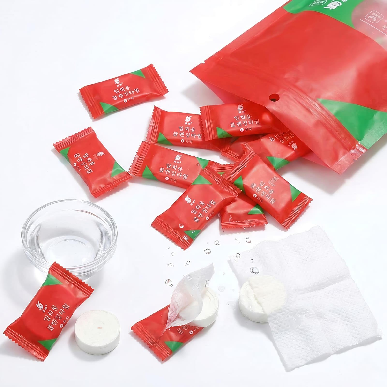 Travel Coin Tissue | Water Activated Compressed Tissue Tablets | Individually Wrapped Portable Facial & Hand Wipes | Camping, Office, Car & Outdoor Hygiene (20 Count)-image-26