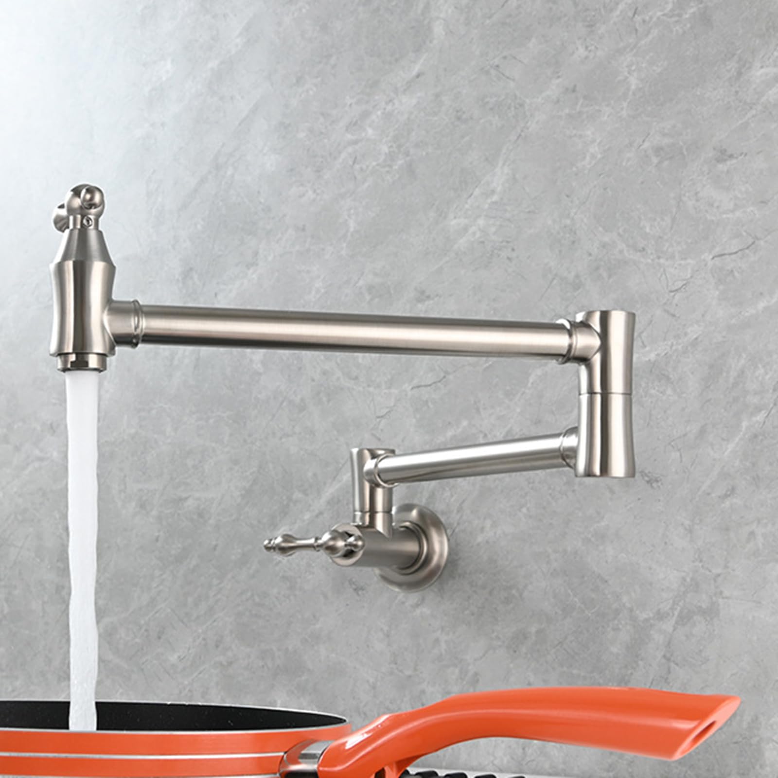 Robinet d'évier en laiton durable au design mural élégant