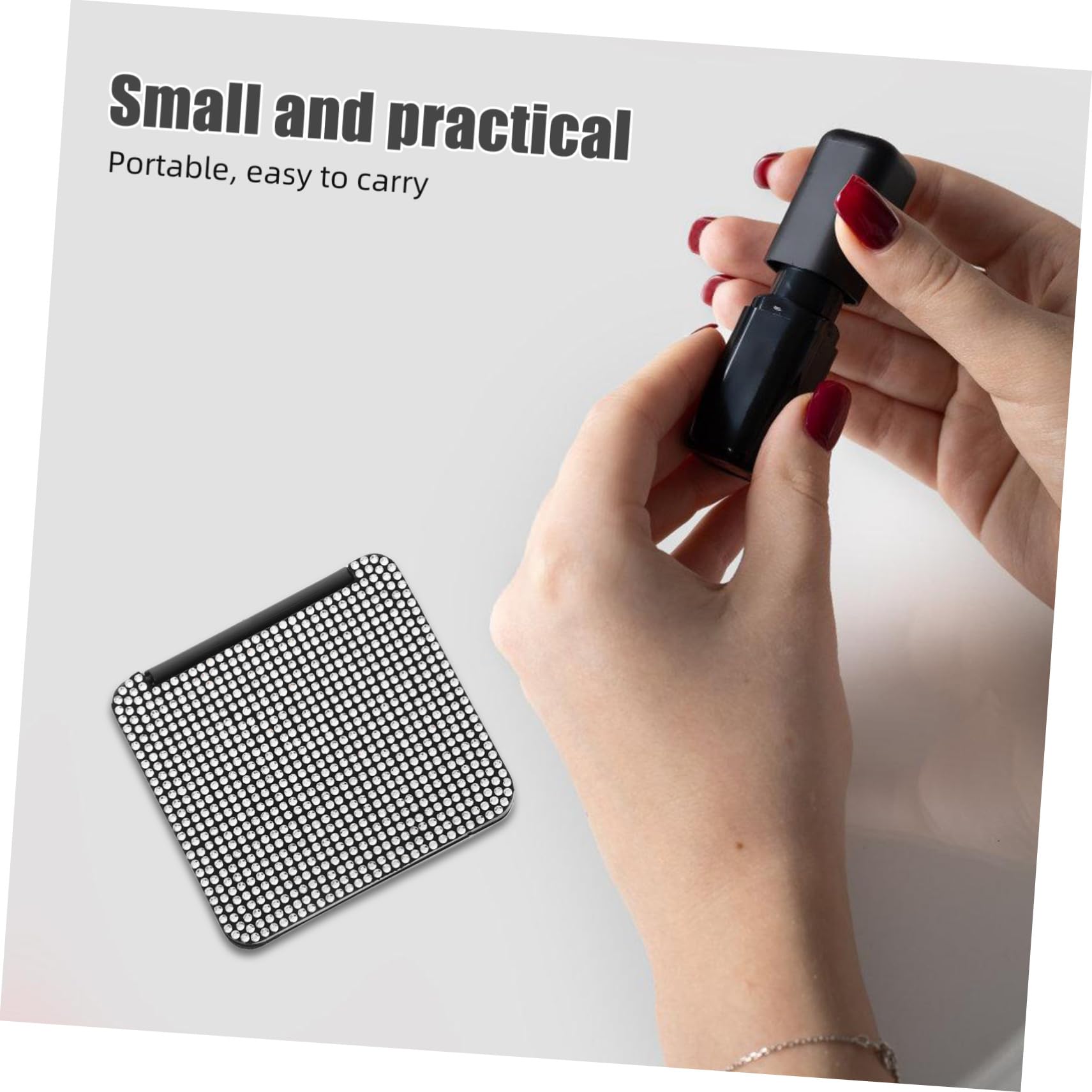 4 Pezzi Compatto Tascabile con Decorazioni in Mini Portatile per Borsa Specchietto Pieghevole Viaggio per Ufficio e