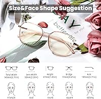 Vista 7 de ROCKNIGHT Gafas antifatiga con bloqueo de luz azul – Protección UV antirreflejo para computadora, juegos, TV y teléfonos, Claro