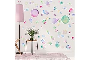 Tenare Rainbow Polka Dot Wall Decals