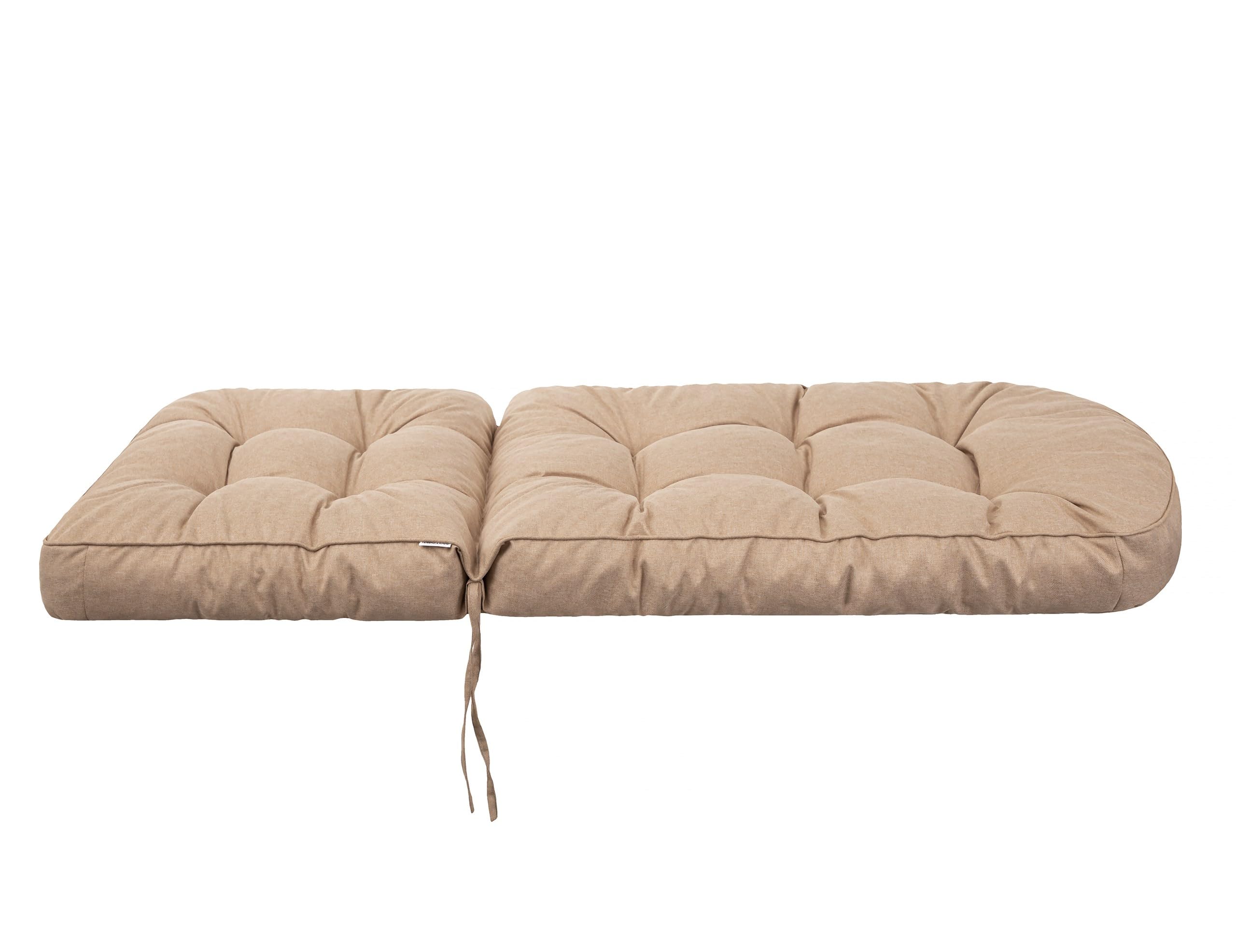 Cuscino per esterni 145 x 56 x 10 cm, colore beige, imbottitura spessa per sedie da giardino, poltrona da giardino e balcone, comodo cuscino e cuscino per pallet, per interni e mobili da