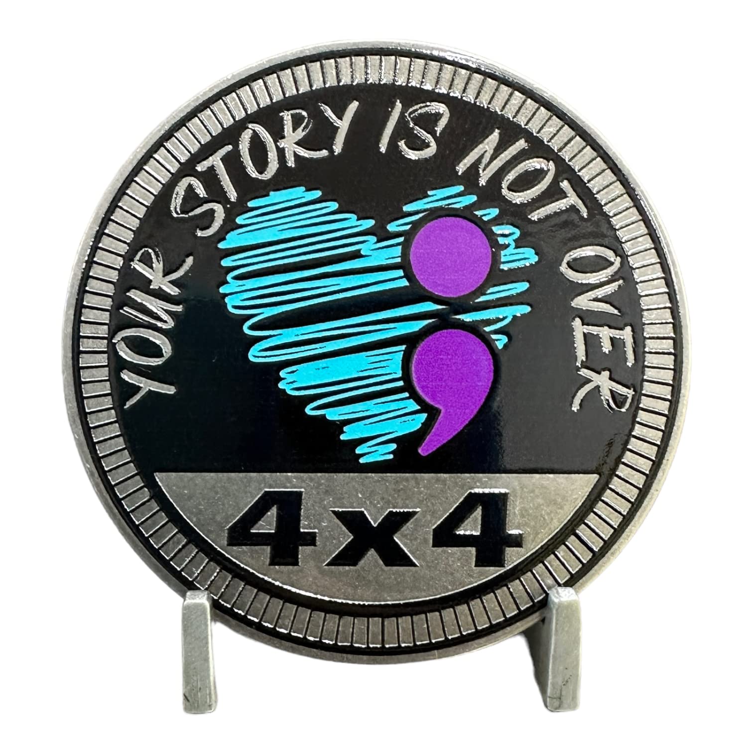 Suicide Awareness - Solid Stainless Steel Metal 4x4 Badge Designed for Any 4x4 Vehicle - Made in The USA by CUSTOM4X4BADGES