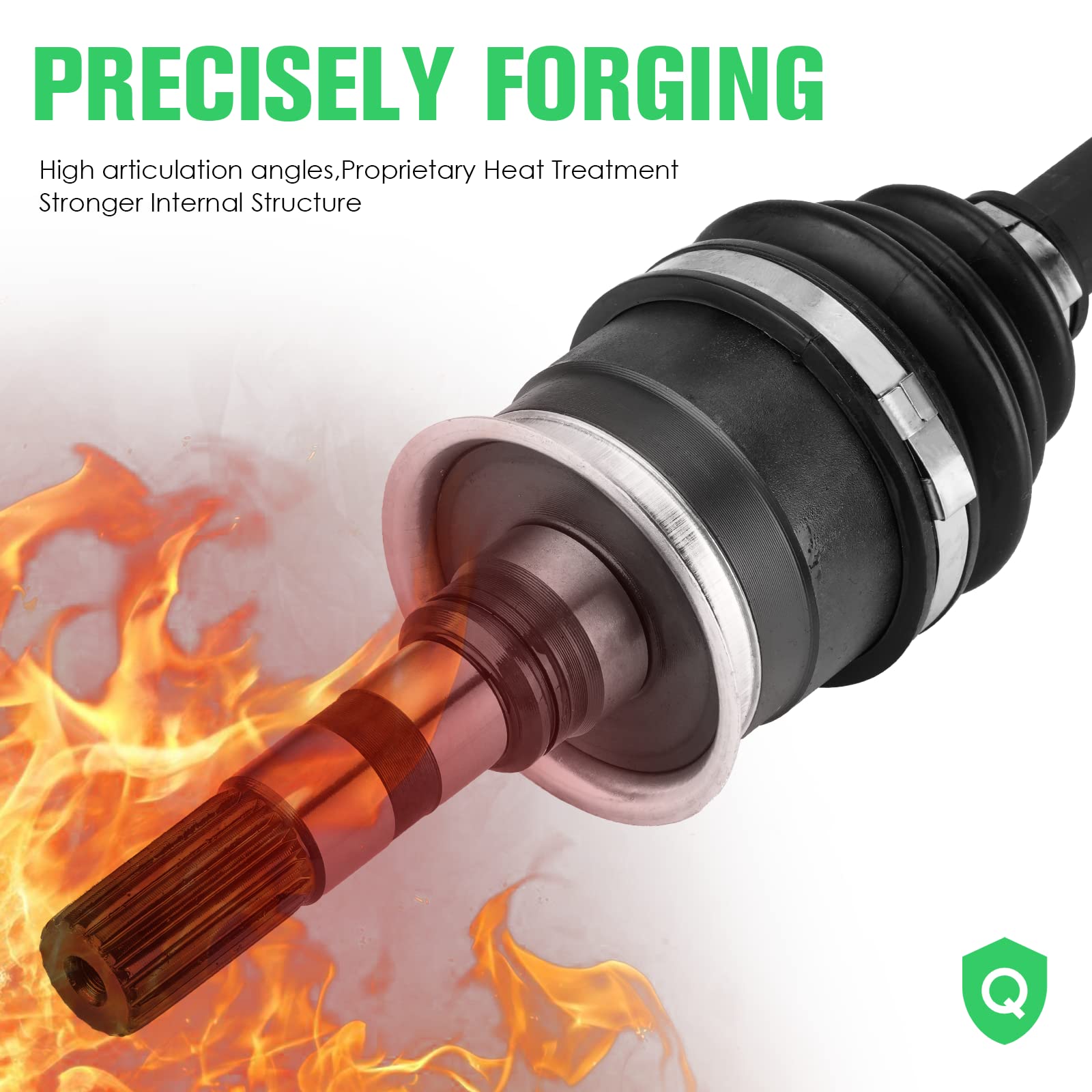 Youxmoto Front CV Axle & Wheel Bearing Kit Fit for Kawasaki