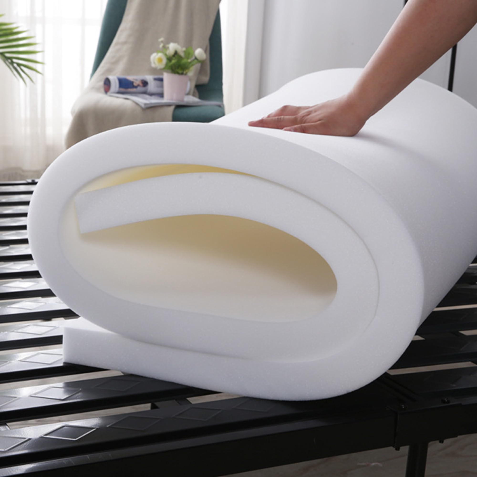 Foglio Memory Foam Alta Densità 45D - Spessori 3/5/7/10cm, Per Fai Da Te, 40x40cm - Foto 7