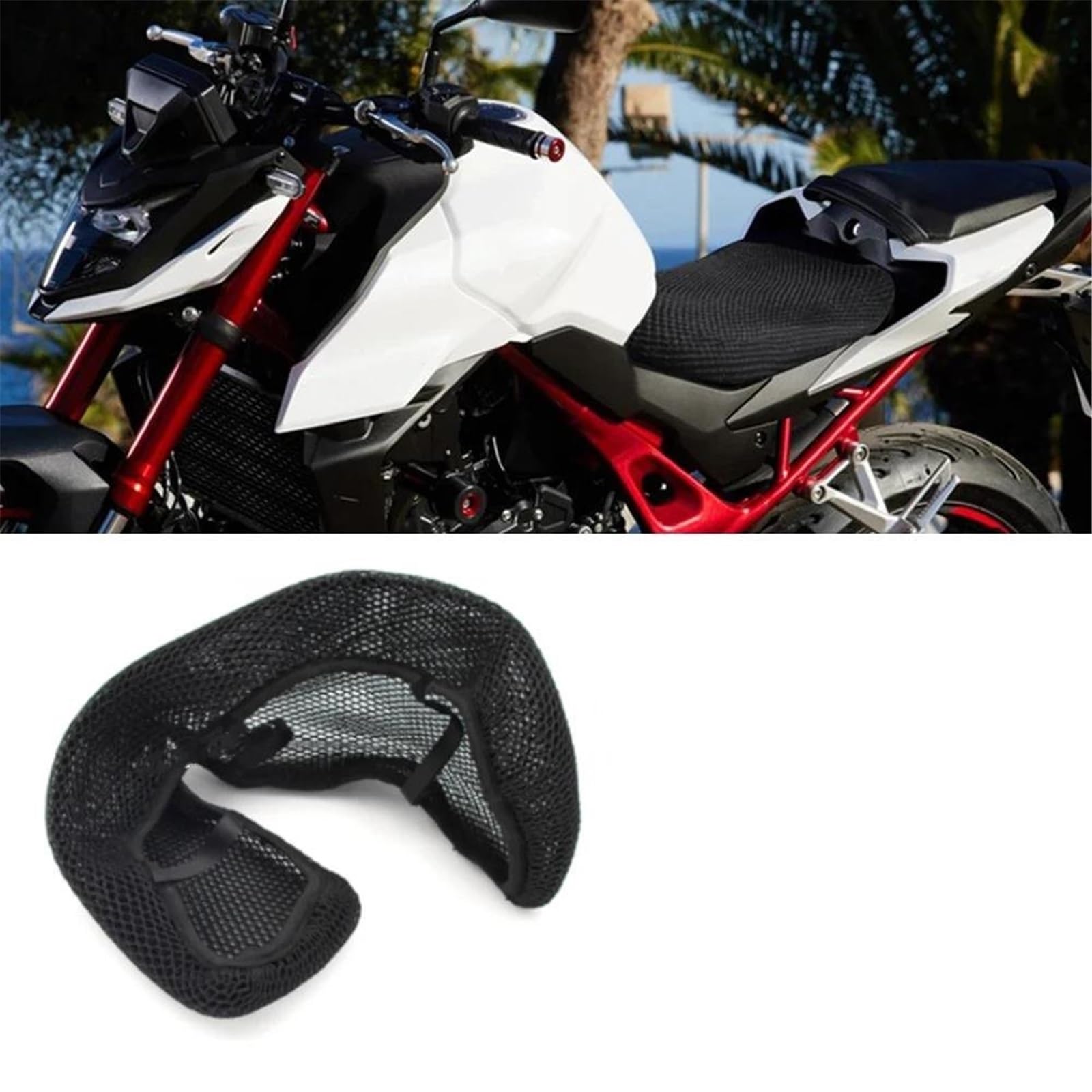 Generico Coprisedili Per Moto Termoisolanti Maglia A Nido D'ape Proteggi Cuscini Sella In Tessuto Di Nylon Per CB 750 Per Hornet 2023