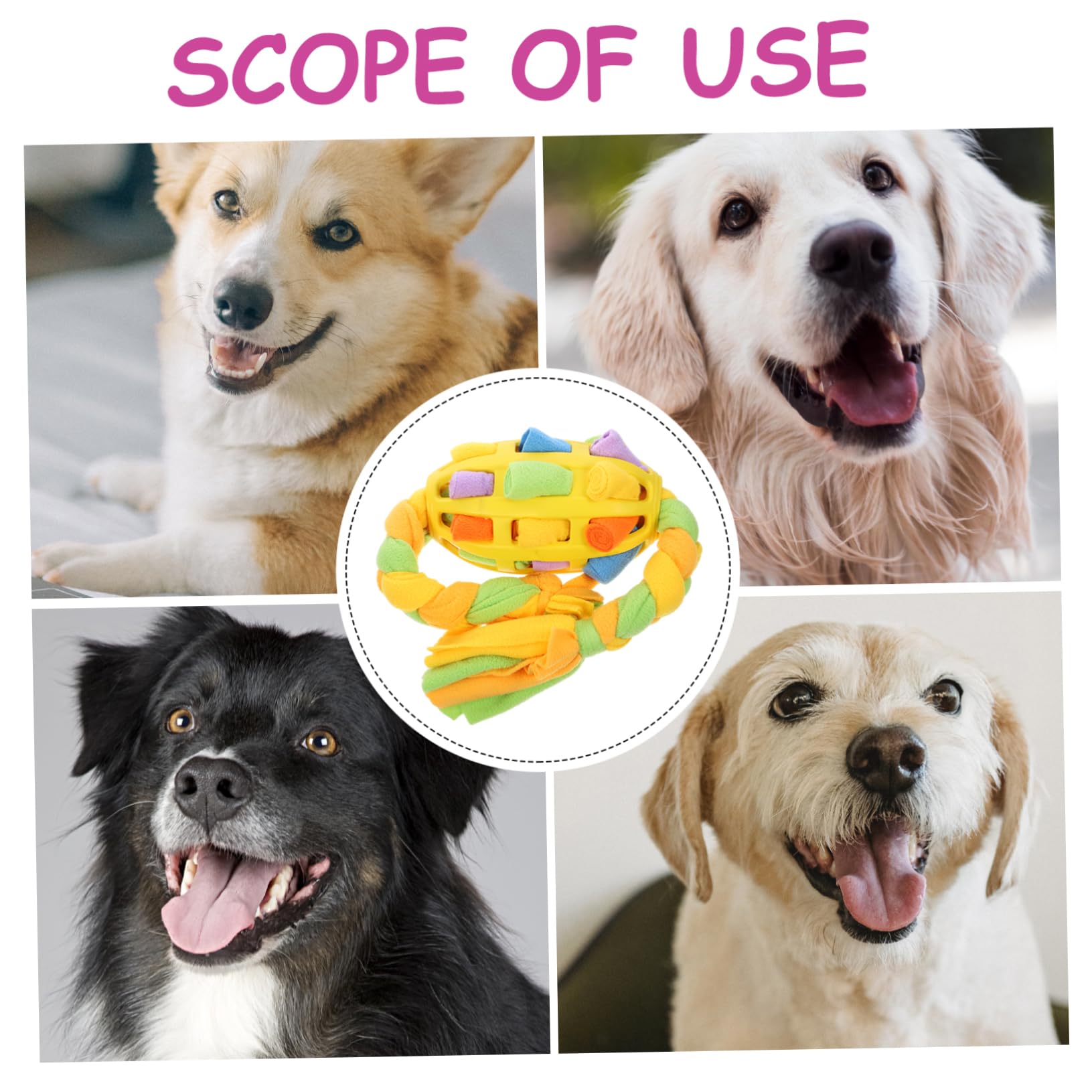 BESPORTBLE 4pezzi Palla Interattiva Per Cani Con Dispenser Di Cibo e Gioco Stimolante Perfetta Per La Noia e Promuovere Una Corretta Digestione