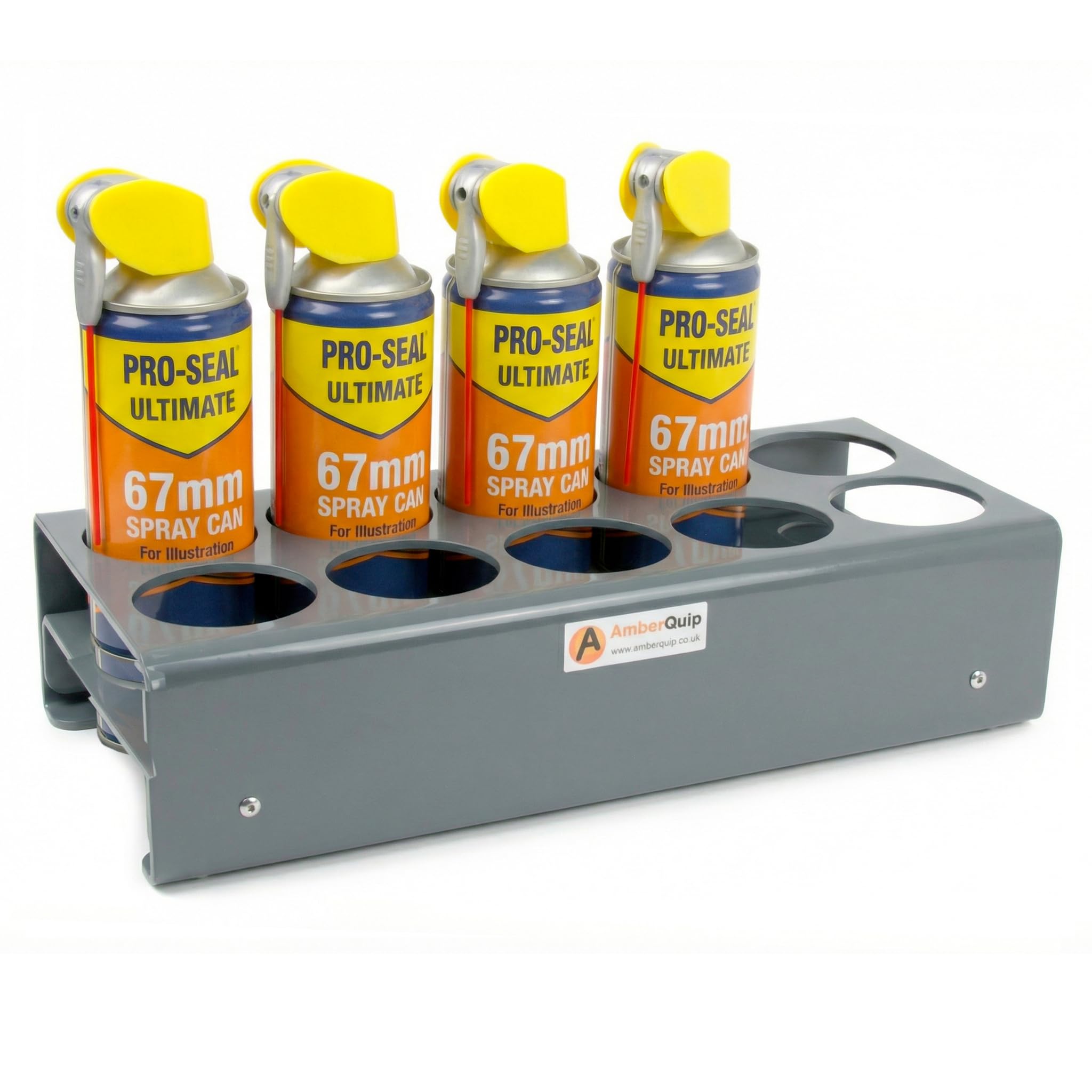 Spray Can Shelf Mount Holder. Aerosol Can Rack. Van Racking & Workshop Storage