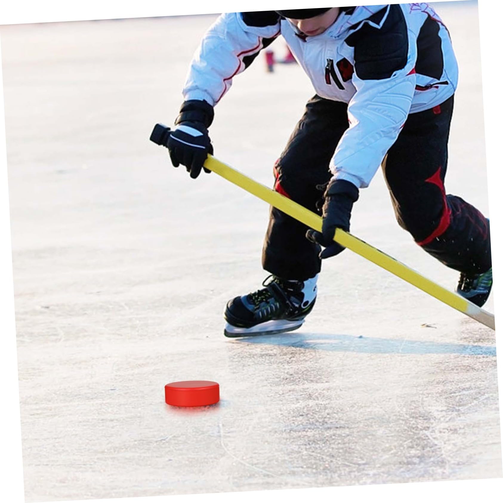 VANZACK Palet Rondelles De Hockey Oranges Mousse De Rondelles De Hockey sur Glace De Rondelles De Hockey Rondelle De Hockey De Rue Balles De Hockey Rouge Unité Centrale