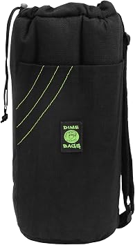 DIME BAGS - Drawstring Tube, Padded Bag, 5 Compartments, w/Shoulder Strap, Convenient, Durable Black, 18"