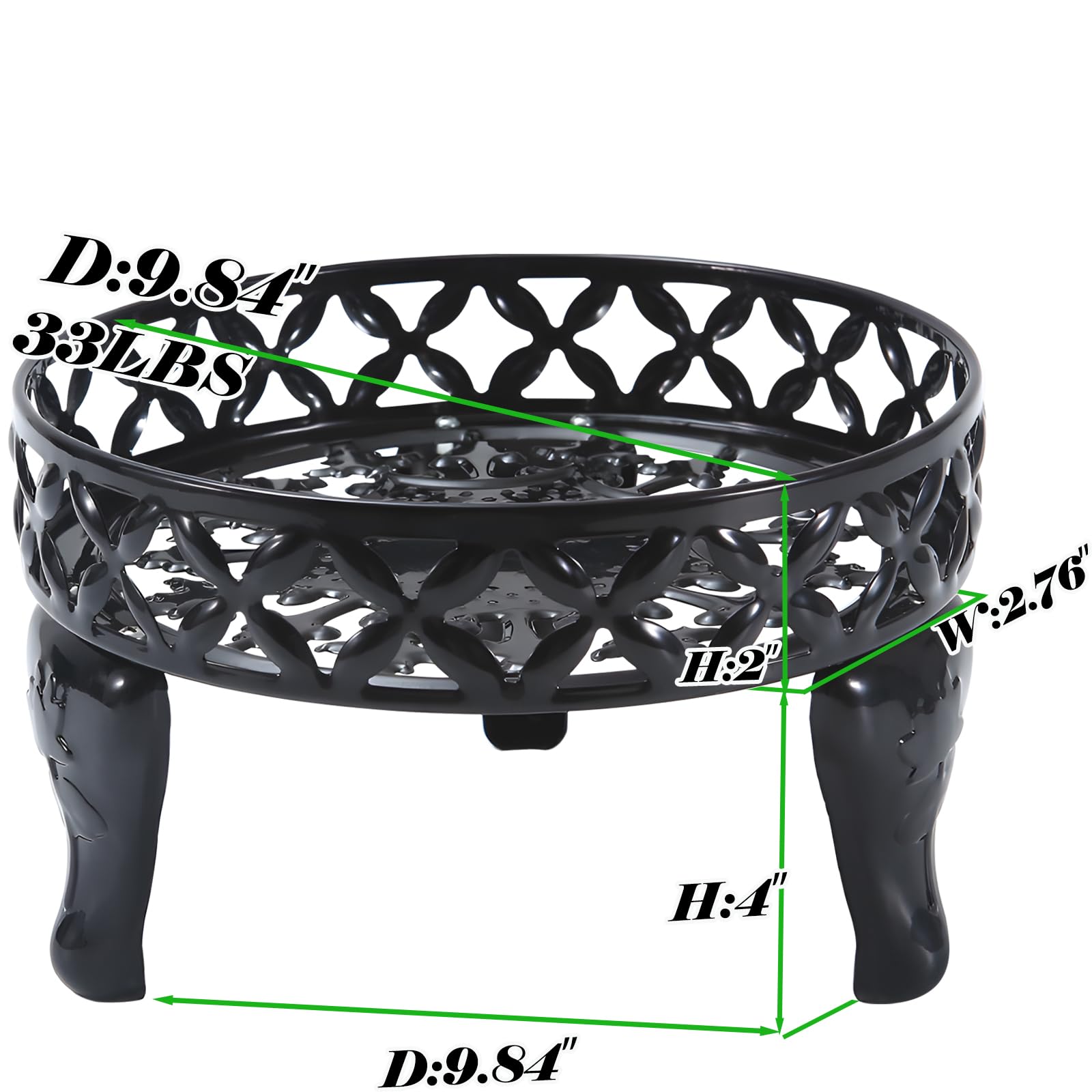 Santentre Black Metal Plant Stand - Indoor & Outdoor, Anti-Rust, Multiple Plants, Display Shelves for Garden Patio Decor - Image 3
