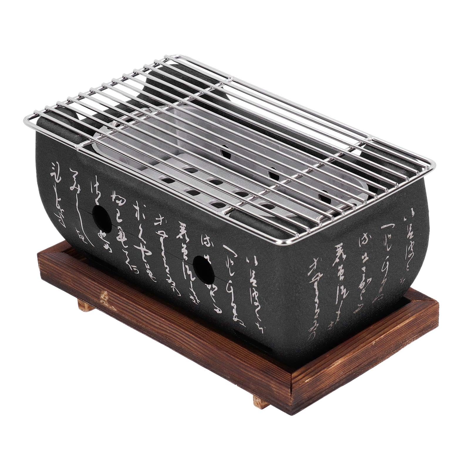 Japanese Portable Bbq Grill | Tabletop Charcoal Bbq Grill | Stile giapponese portatile Grill | Travel-friendly Bbq Household Charcoal Stove Tabletop Charcoal 34,5 x 17 x 12 cm Small Cha