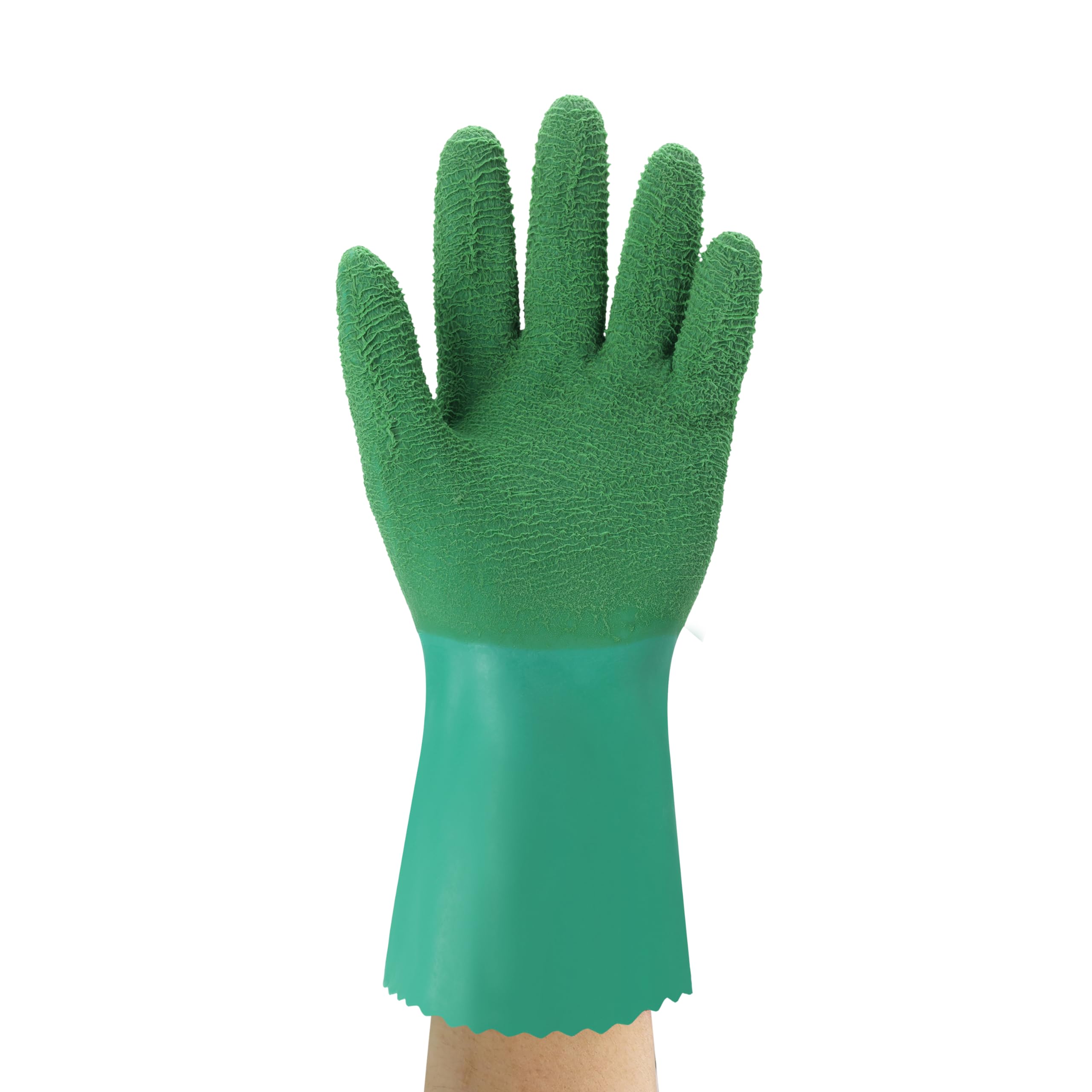 Ansell AlphaTec 16-650 Guantes de Trabajo Multiusos, Protección Mecánica, Verde, Talla M (12 Pares)
