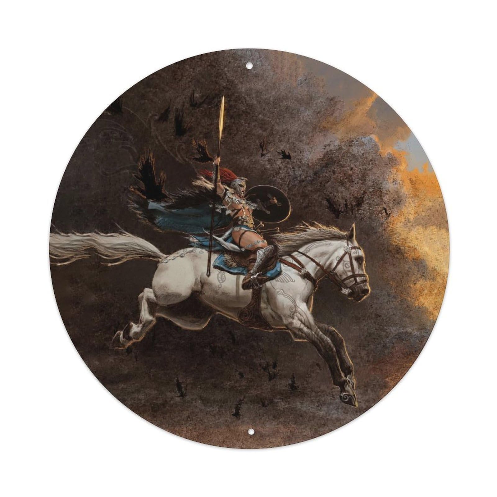 Norse Valkyrie Warrior Fantasy Mythology Metal Tin Sign