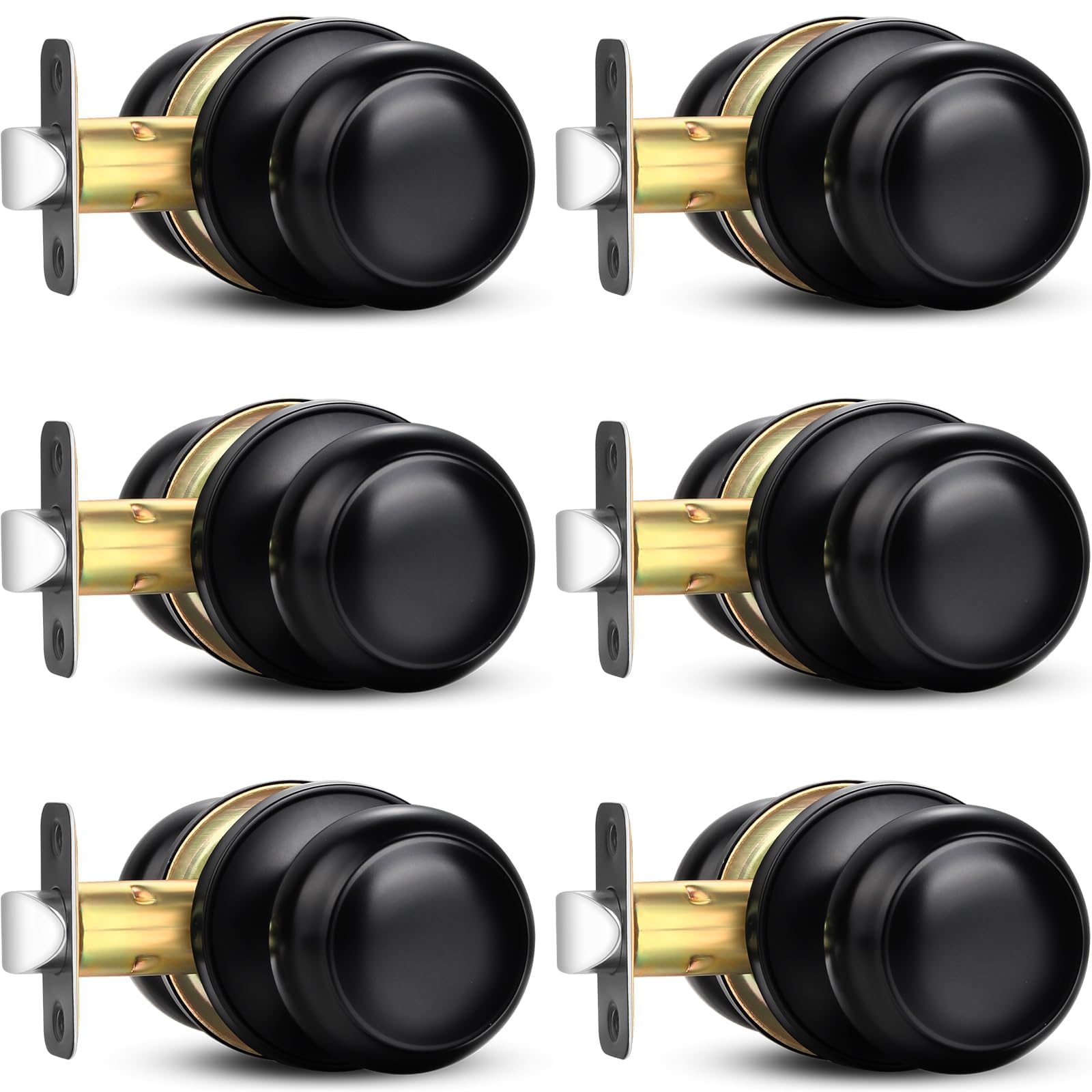 Sopoby Privacy Door Knobs - 5 Pack Brushed Nickel -10