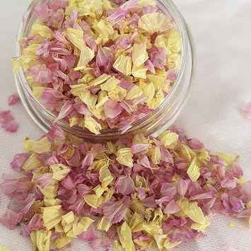 Forget me nots 0.35oz,Yellow Pink Mixed with Dried Petals