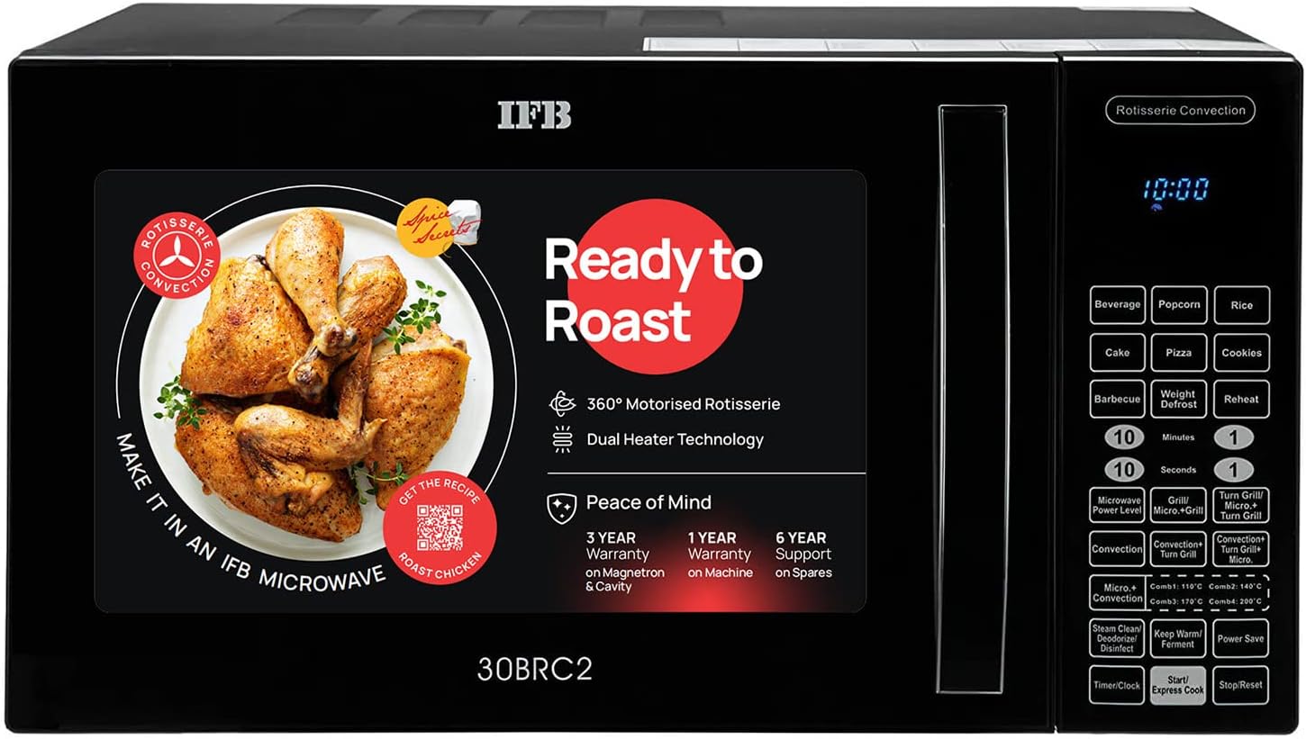 IFB 23 L Convection Microwave Oven (23BC4, Black+Floral Design) Amazon.in Home & Kitchen