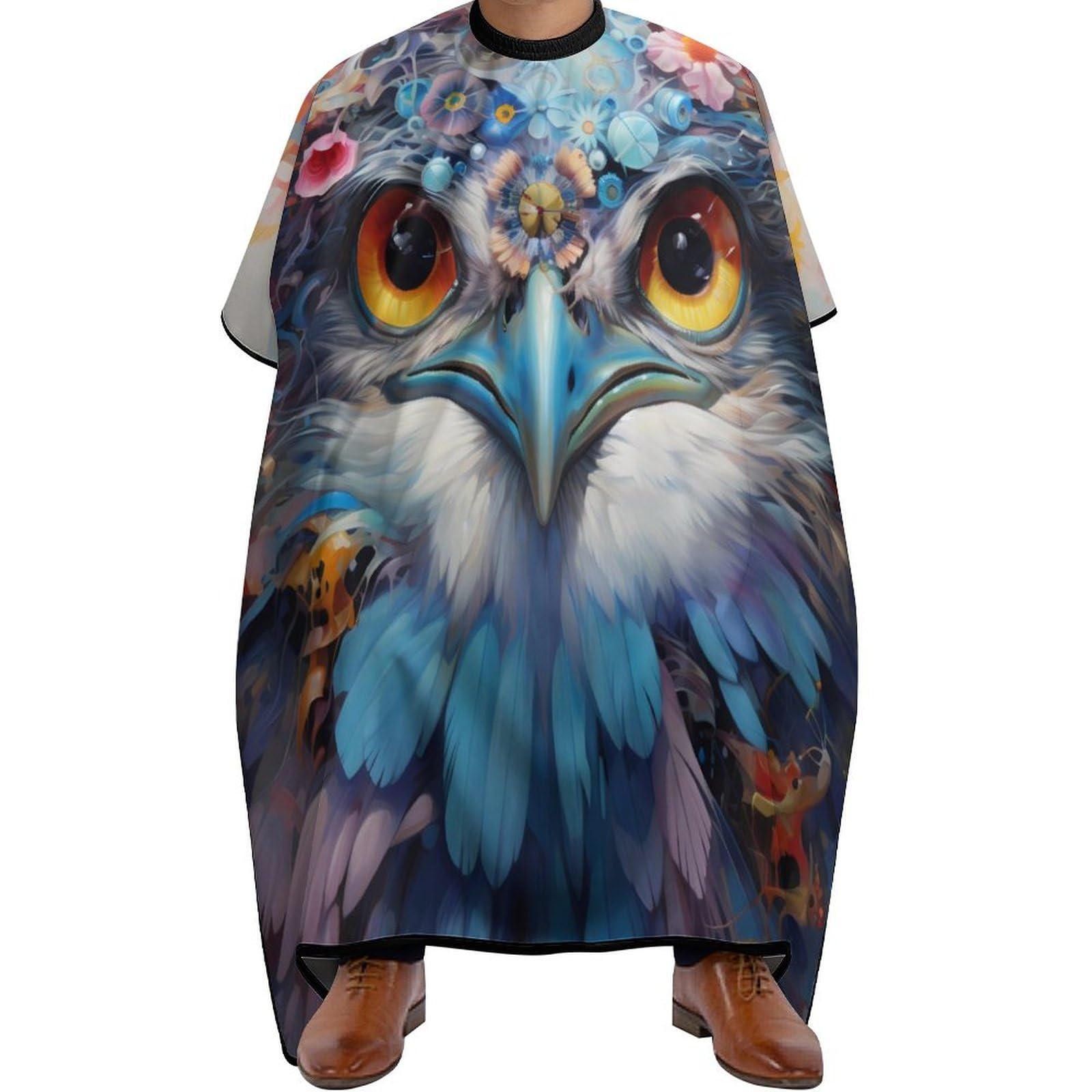 Watercolor Owl Hair Cutting Cape for Men Women Waterproof Barber Cape Adjustable Salon Haircut Capes