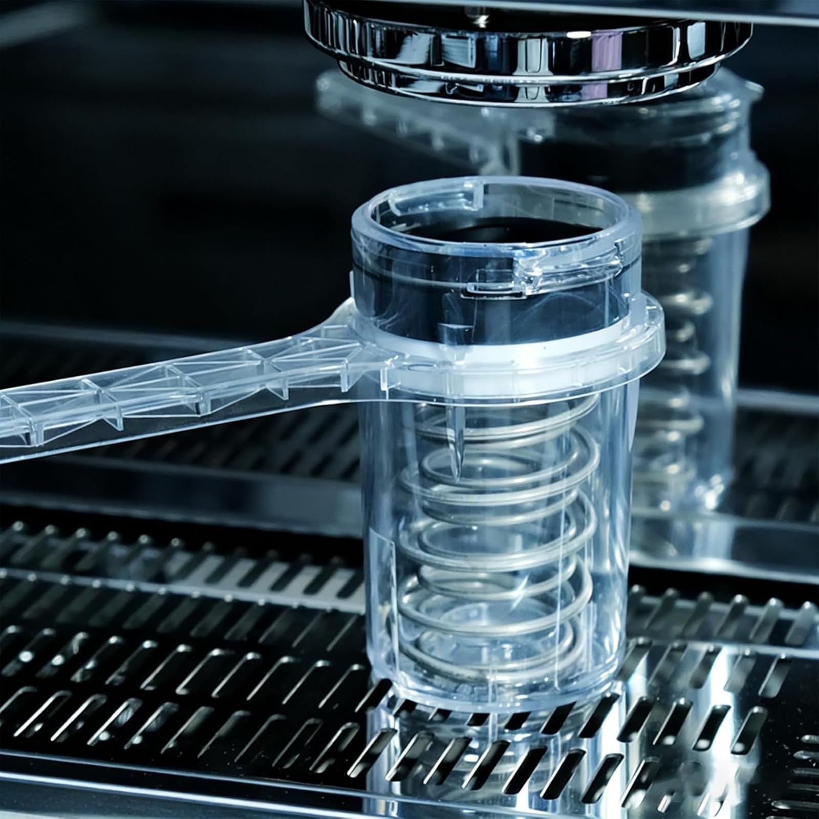 Automatyczna głowica do parzenia kawy, narzędzie do czyszczenia głowicy do płukania wstecznego, wysoka objętość 280 ml głowica czyszcząca z automatyczną redukcją ciśnienia, automatyczne