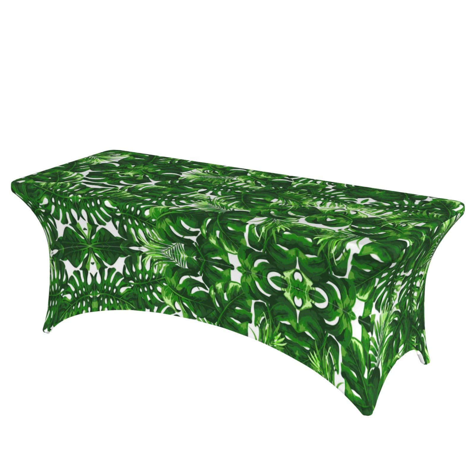 ERCgad Monstera Deliciosa Banana Palm Print Rectangular Tablecloth Dining Banquet Party Events Home Celebration Table Cover
