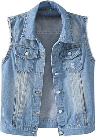 Gilet Da Donna Senza Maniche Con Scollo A V A Costine E - Foto 10