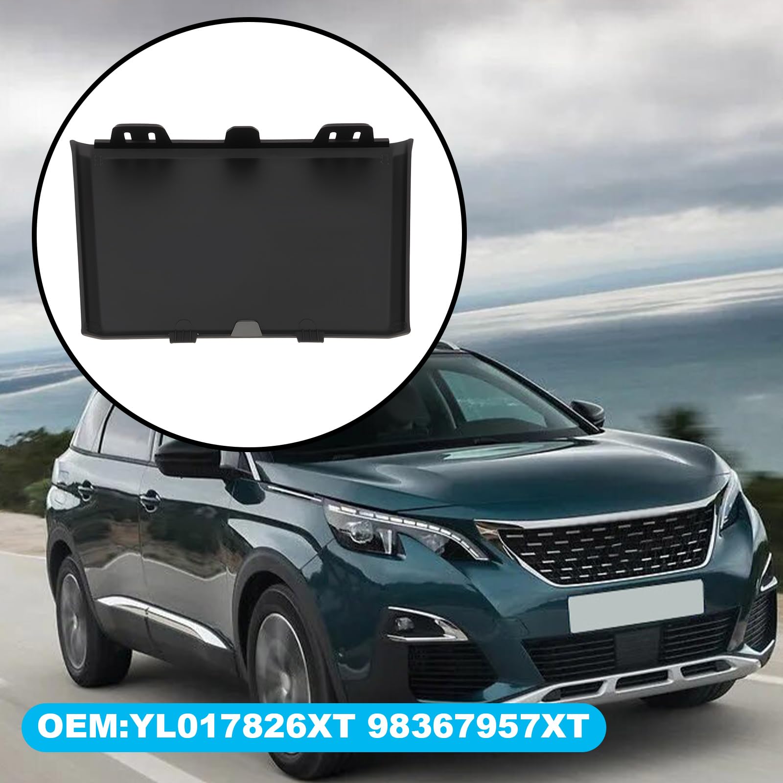 SG Store Grille centrale de pare-chocs avant YL017826XT 98367957XT compatible avec Peugeot 3008 5008 2016-2024