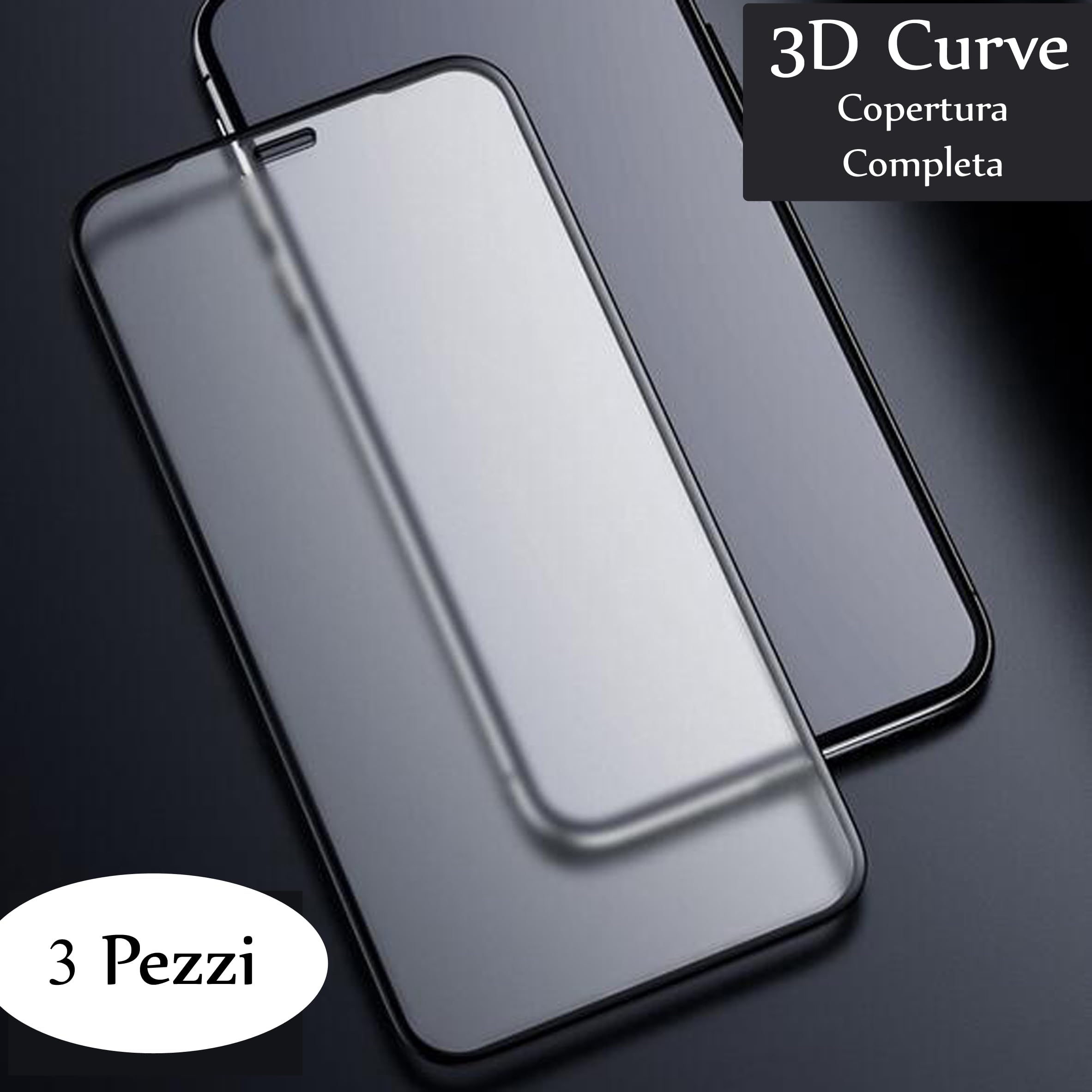 PELLICOLA VETRO TEMPERATO OPACO Per APPLE IPHONE 15 PRO MAX - FULL SCREEN - Foto 4