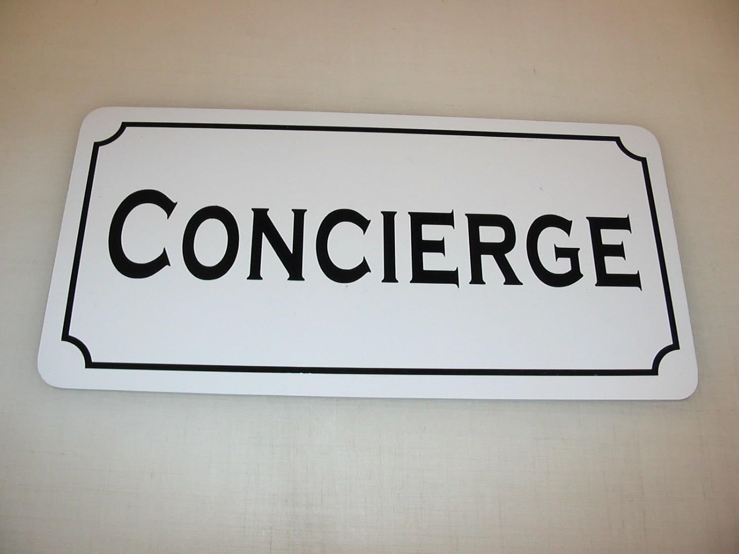 Concierge 6x12 Metal Sign
