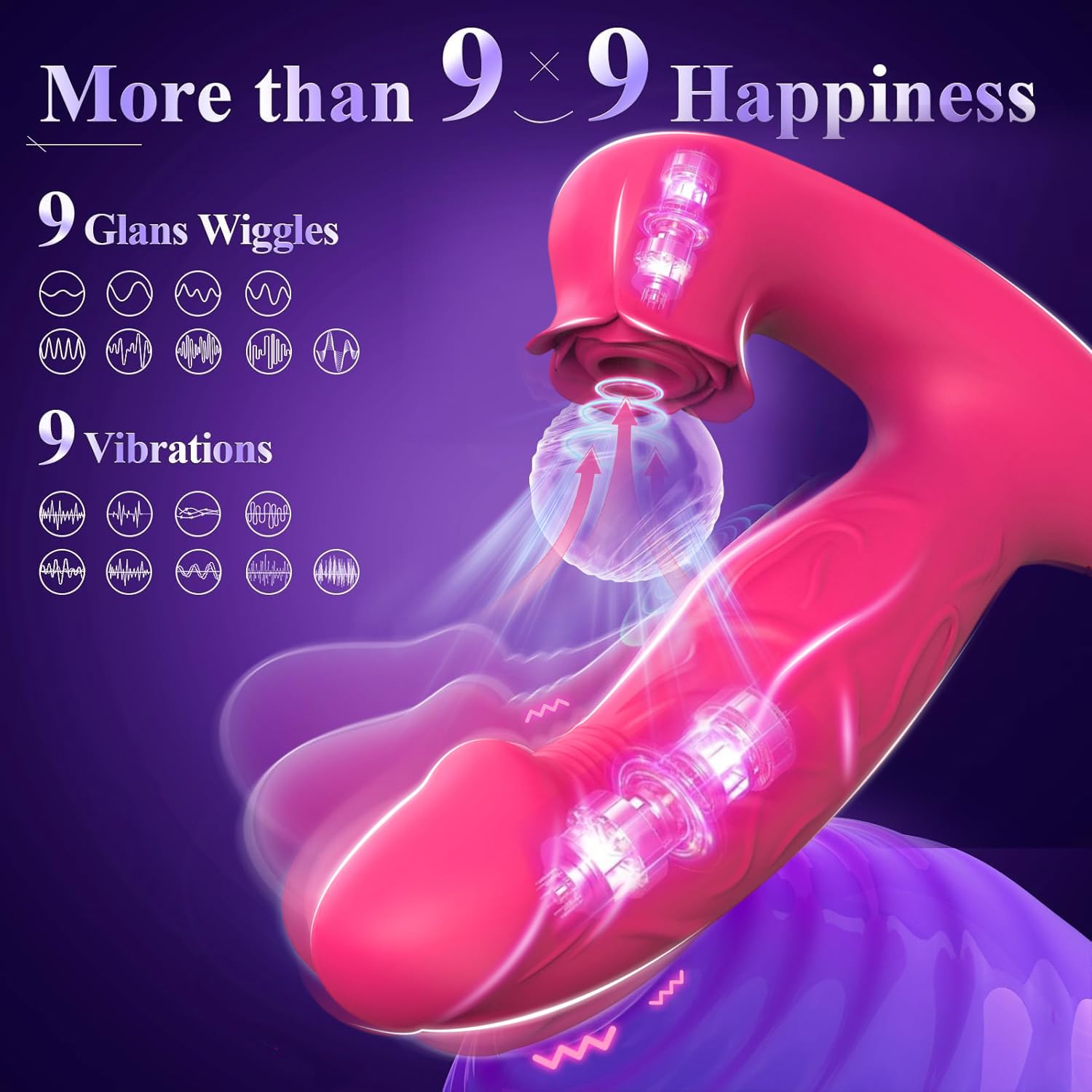 vibradorador mujer juguetes eróticos, Succionador Clítoris Vibrador femenino,Vibradores Punto G con control remoto, 10 * 10 modos, consoladores para mujer con vibración juguetes sexuales