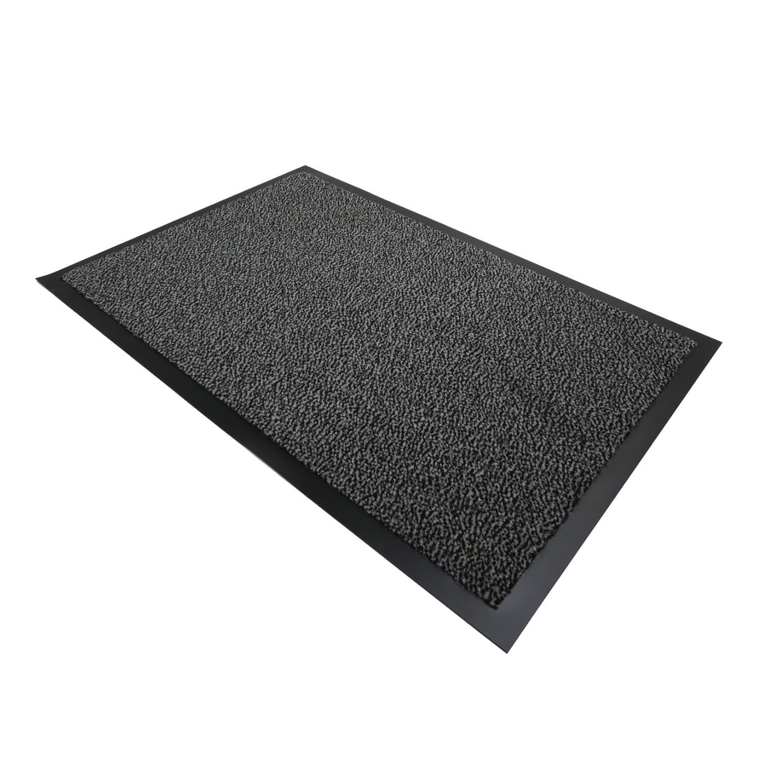 Nevada - Felpudo rectangular antideslizante para entrada, interior y exterior para casa u oficina (gris, 120 x 180 cm)