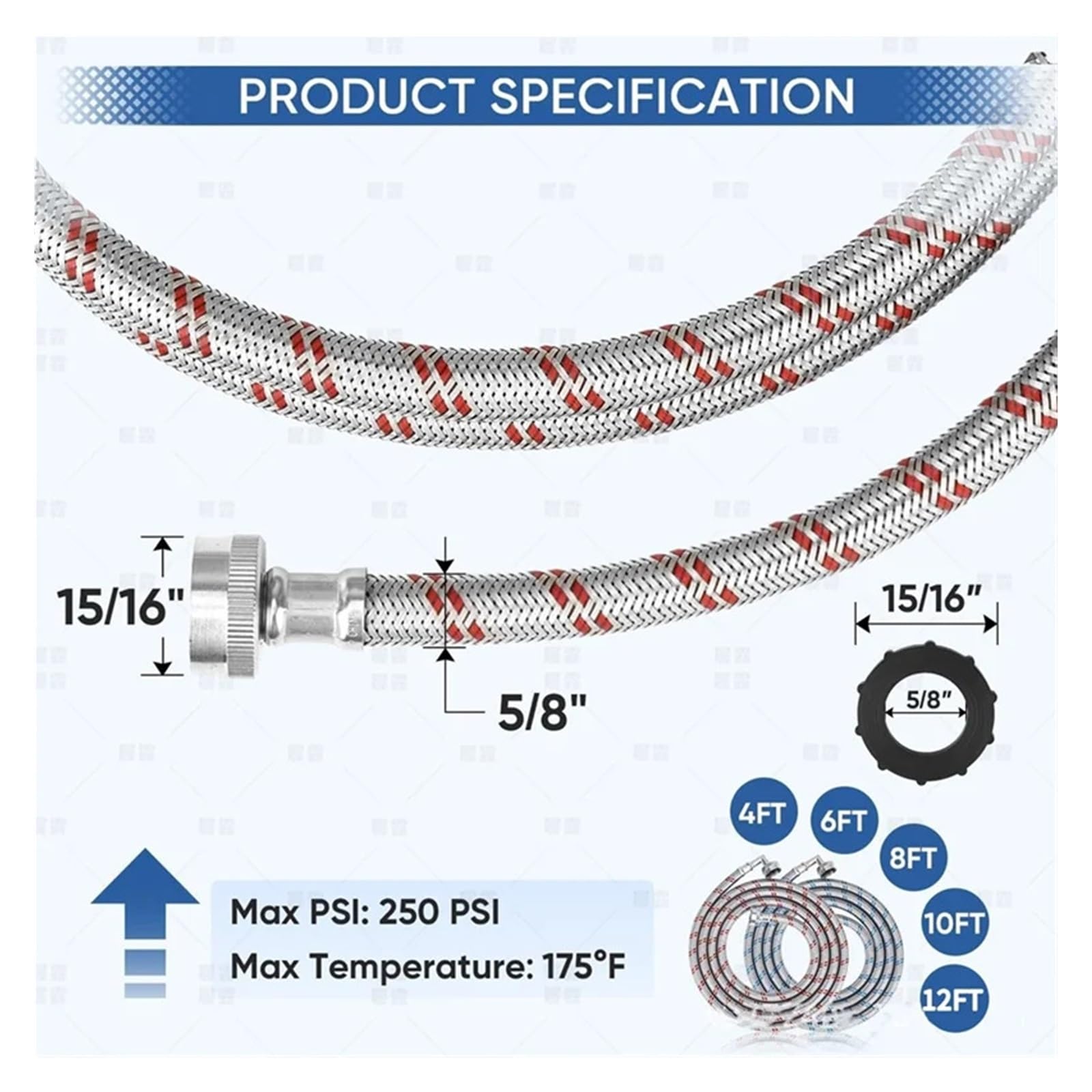 A66Z Platzsichere 4FT 2er-Pack-Waschmaschine